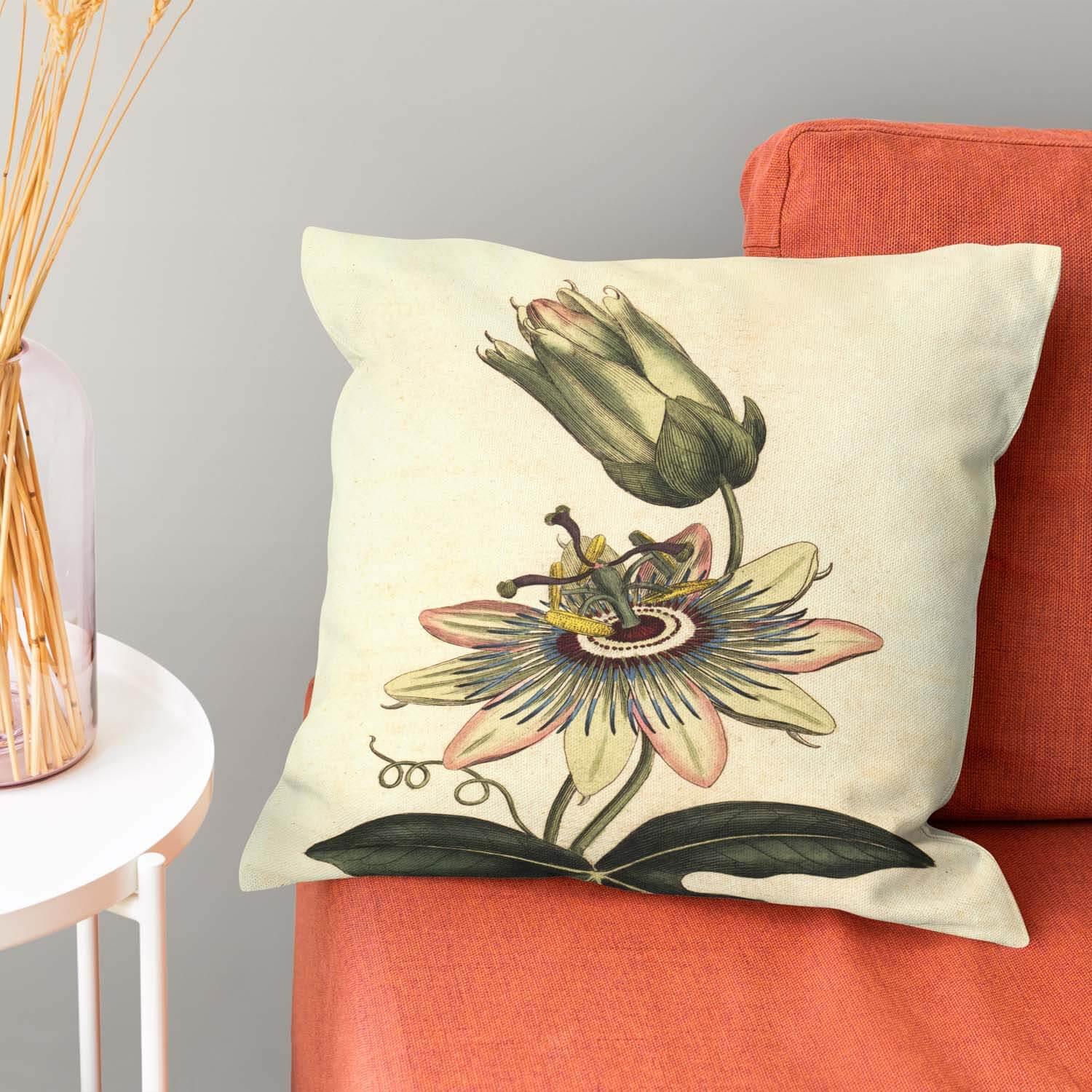 Common Passionflower - Botanical Outdoor Cushion - Handmade Cushions UK - WeLoveCushions