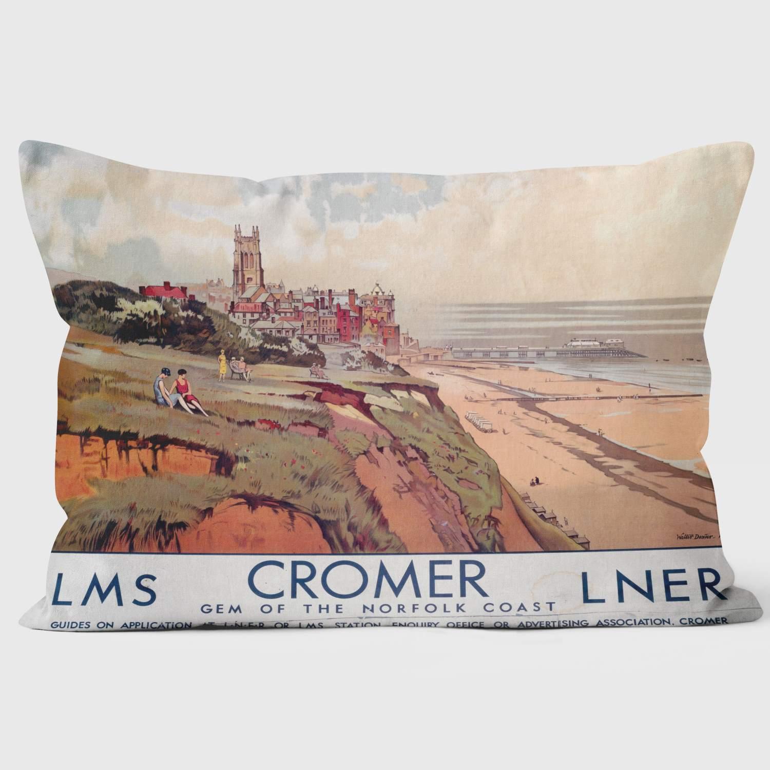 Cromer LMS-LNER poster, 1923-1947 - National Railway Museum Cushion - Handmade Cushions UK - WeLoveCushions