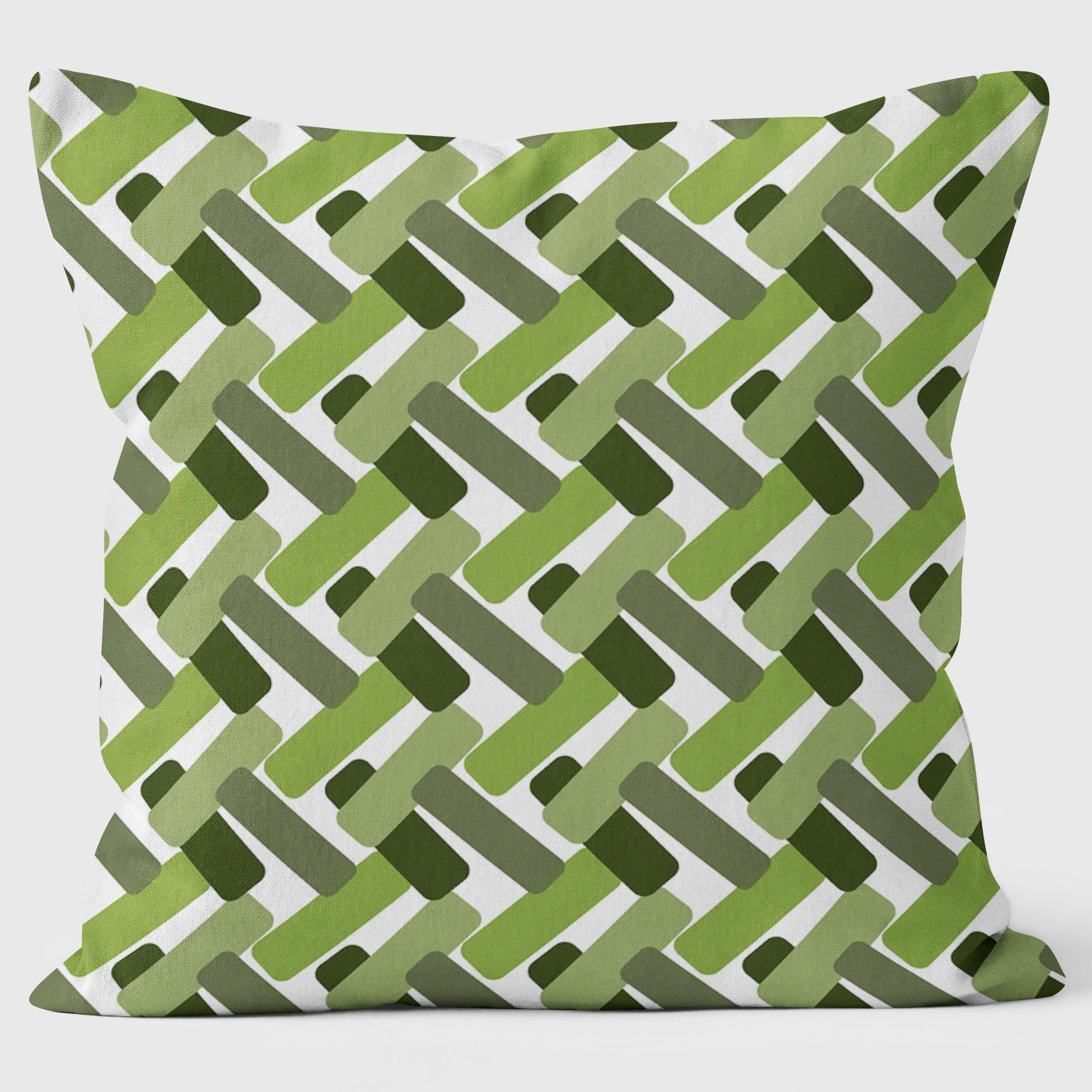 Crosses Green - Abstract Cushion - Handmade Cushions UK - WeLoveCushions