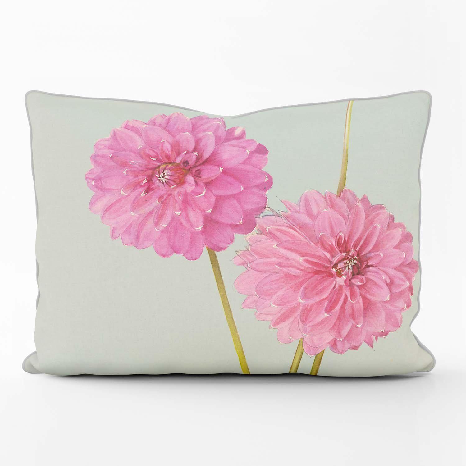 Dahlia Cheal's Pink - Alfred Wise Outdoor Cushion - Handmade Cushions UK - WeLoveCushions