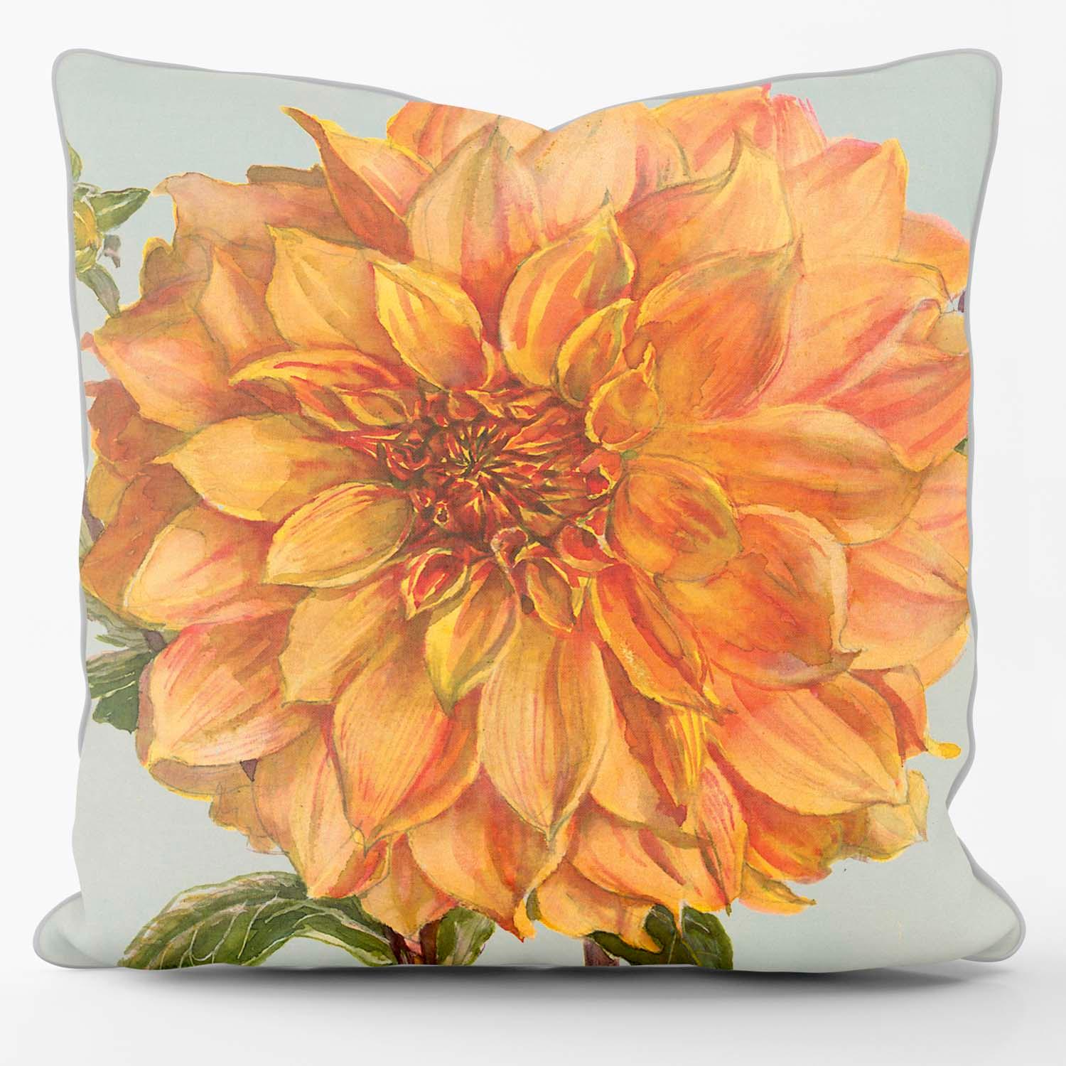 Dahlia Florence M Davies - Alfred Wise Outdoor Cushion - Handmade Cushions UK - WeLoveCushions