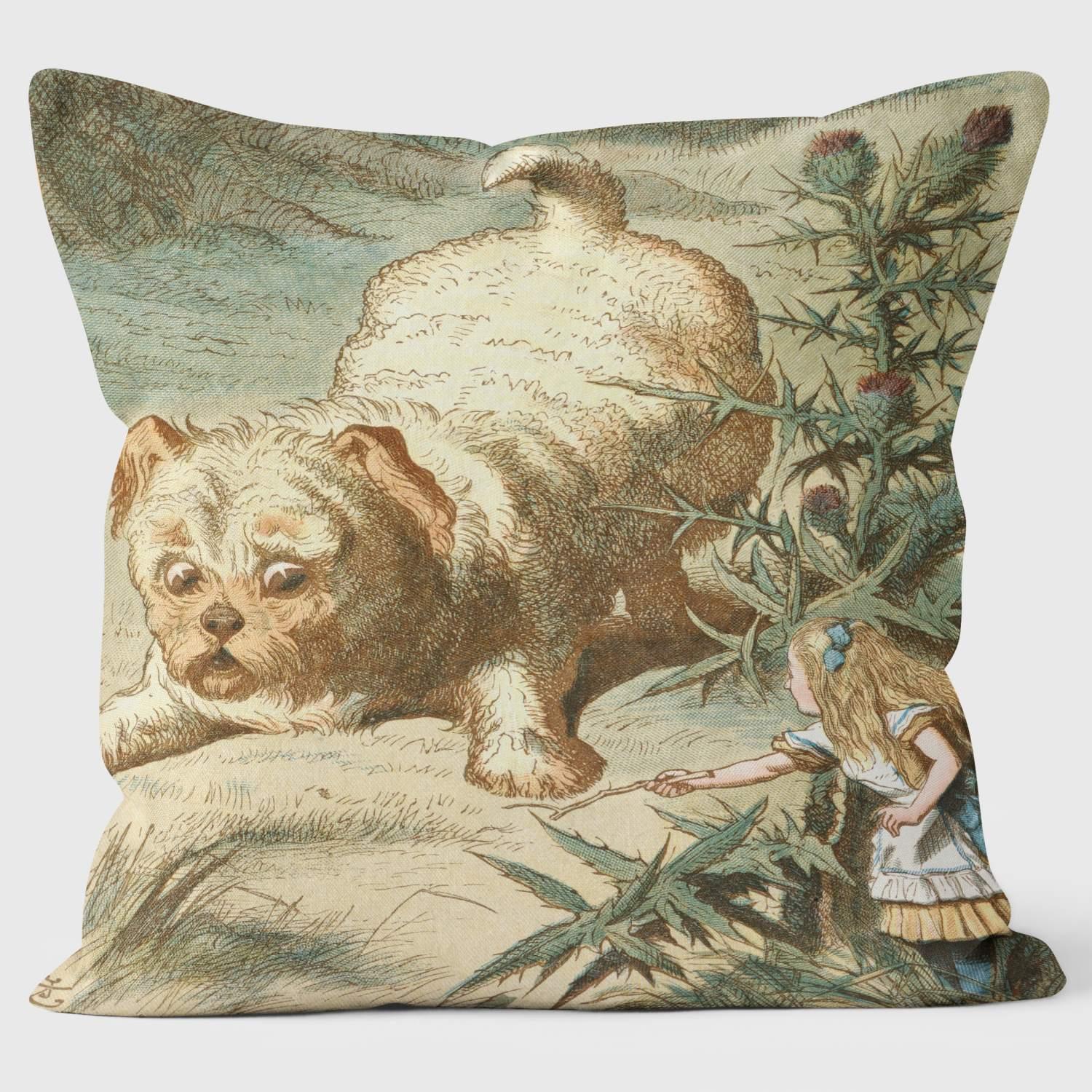 Dash Puppy - Alice in Wonderland - Lewis Carroll Cushion - Handmade Cushions UK - WeLoveCushions
