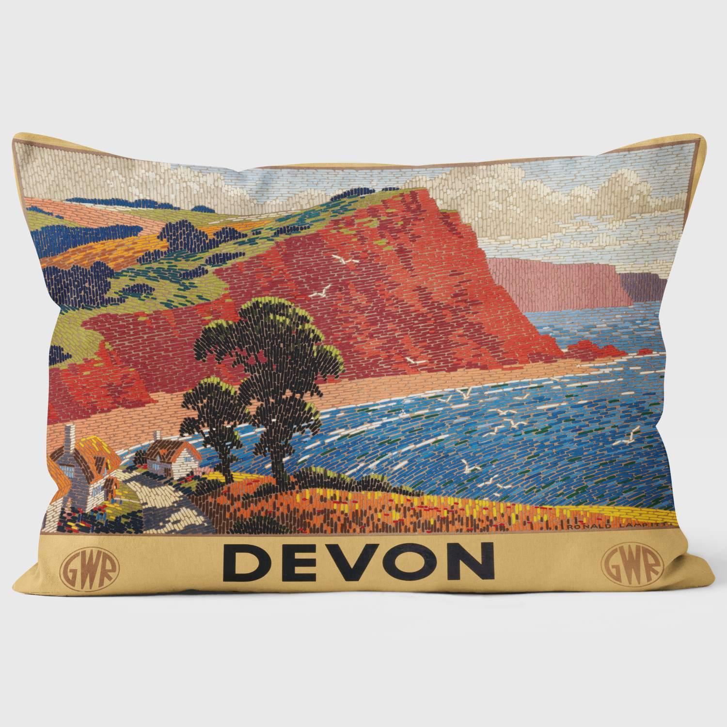 Devon GWR 1936 - National Railway Museum Cushion - Handmade Cushions UK - WeLoveCushions