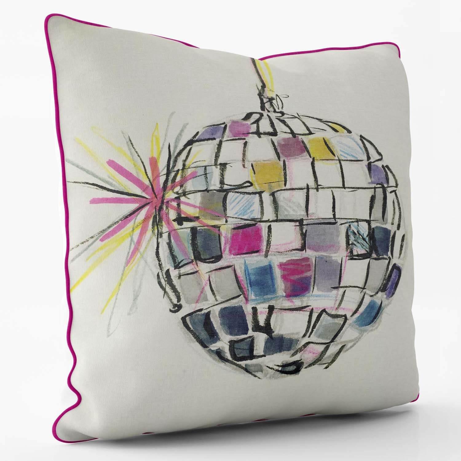 Disco Ball Collection - Ibiza - Sarah Thornton Cushion - Handmade Cushions UK - WeLoveCushions