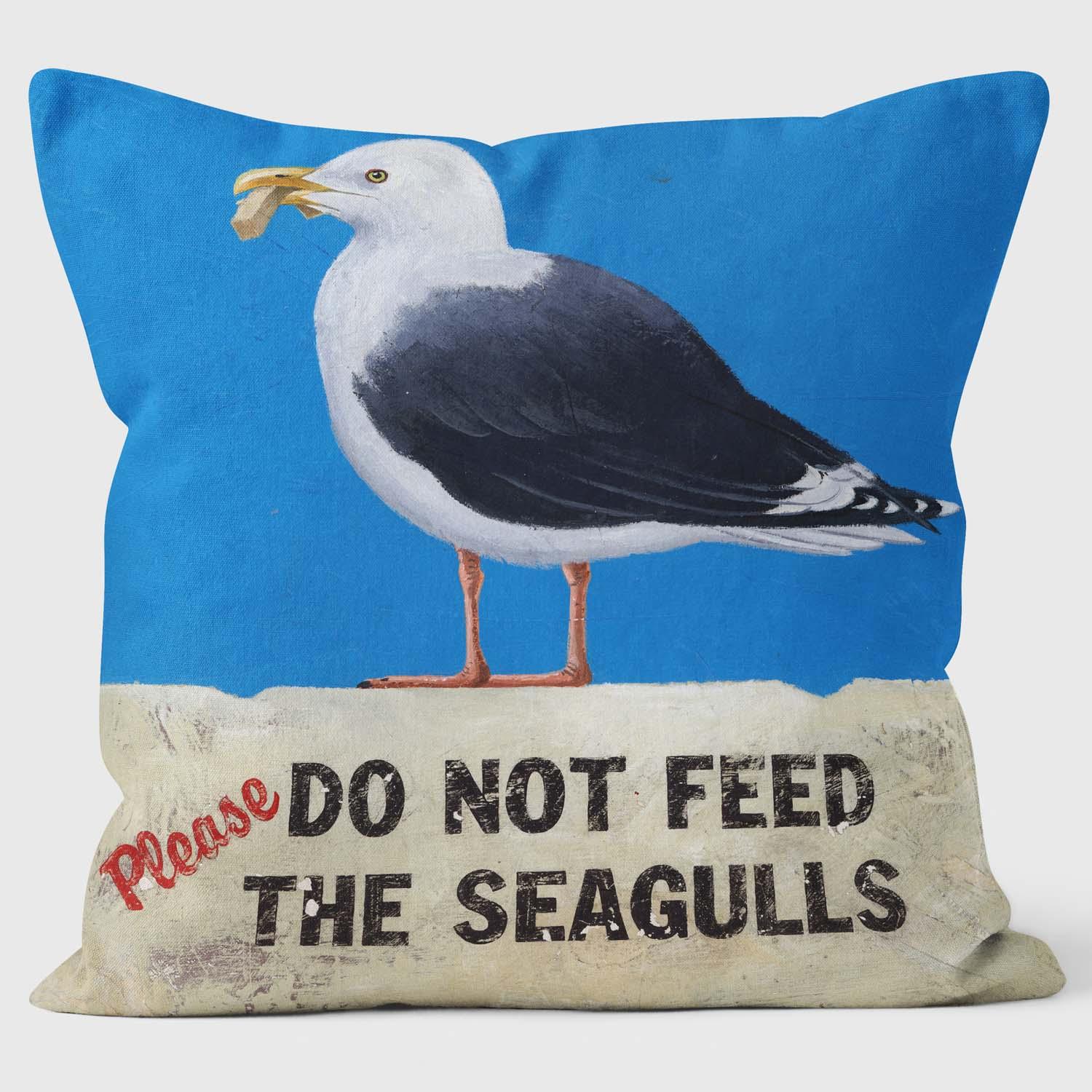 Dont Feed The Seagulls - Martin Wiscombe Cushion - Handmade Cushions UK - WeLoveCushions