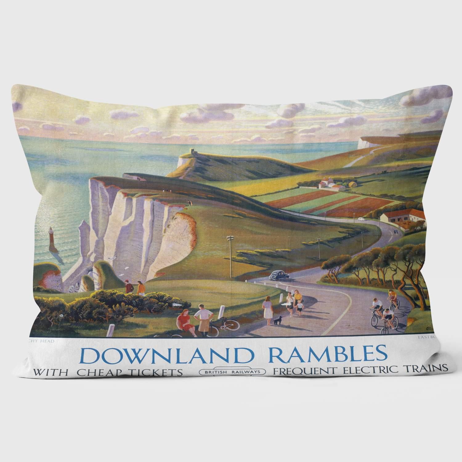 Downland Rambles BR 1950s - National Railway Museum Cushion - Handmade Cushions UK - WeLoveCushions