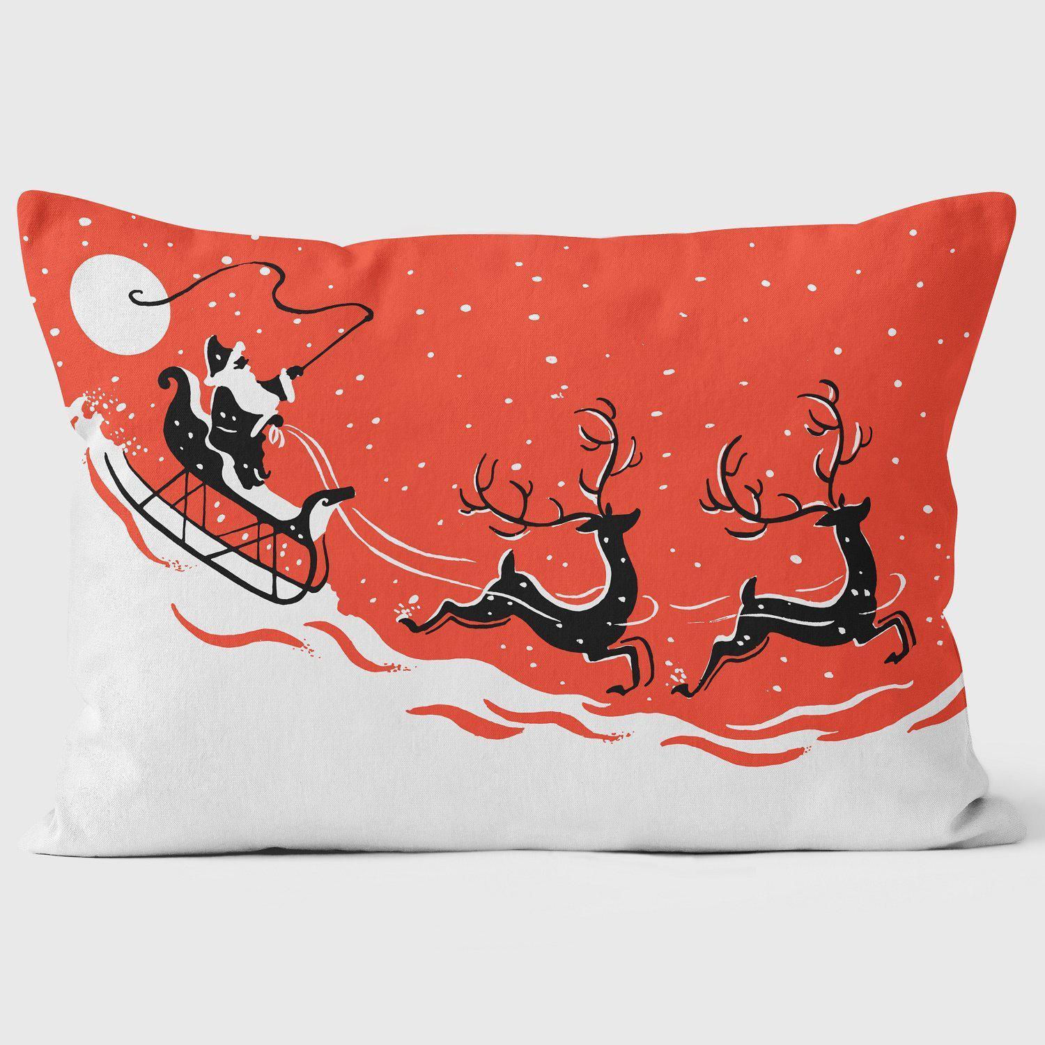 Driving Through The Snow - Christmas Cushion - Handmade Cushions UK - WeLoveCushions