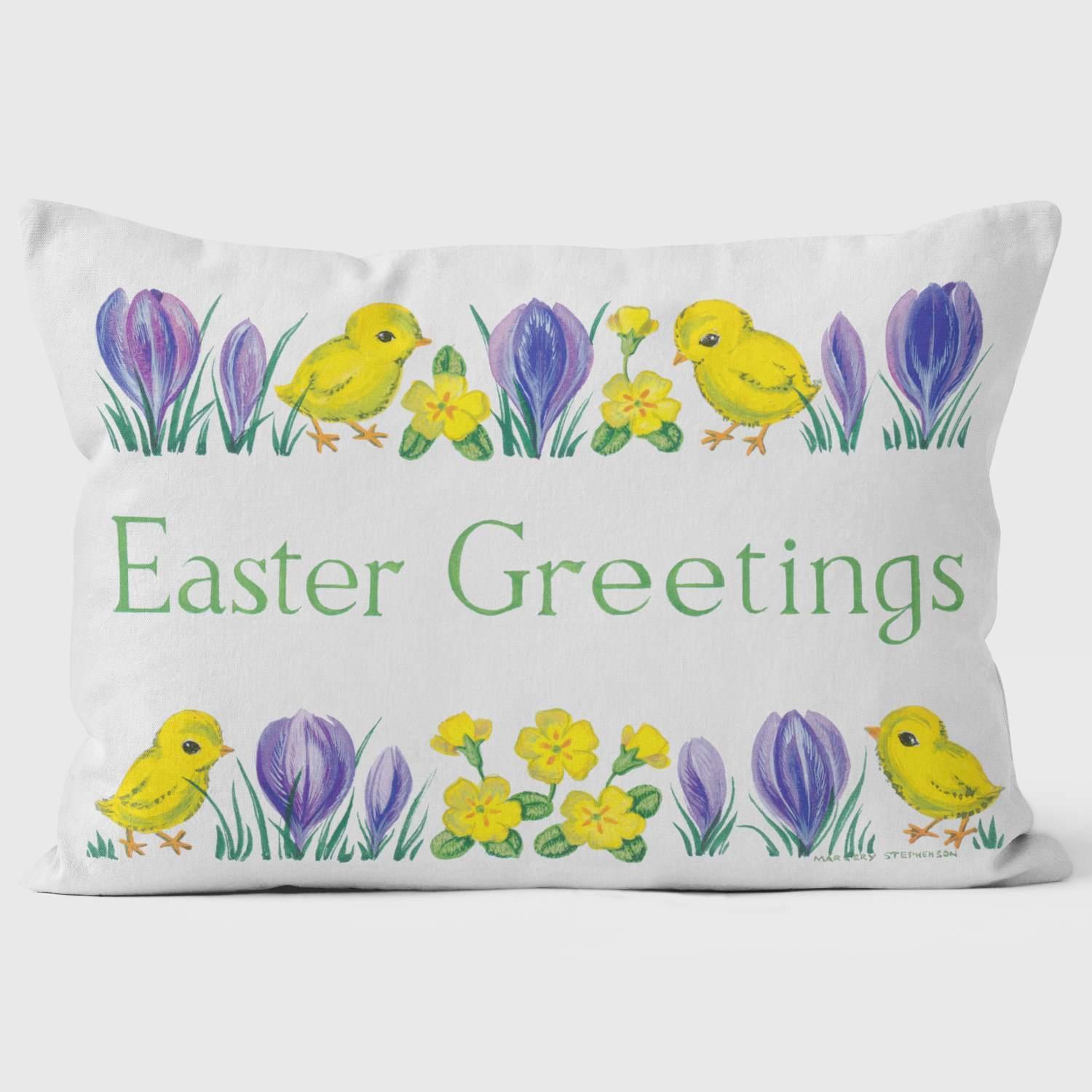 Easter Greetings - Special Occasions Cushion - Handmade Cushions UK - WeLoveCushions