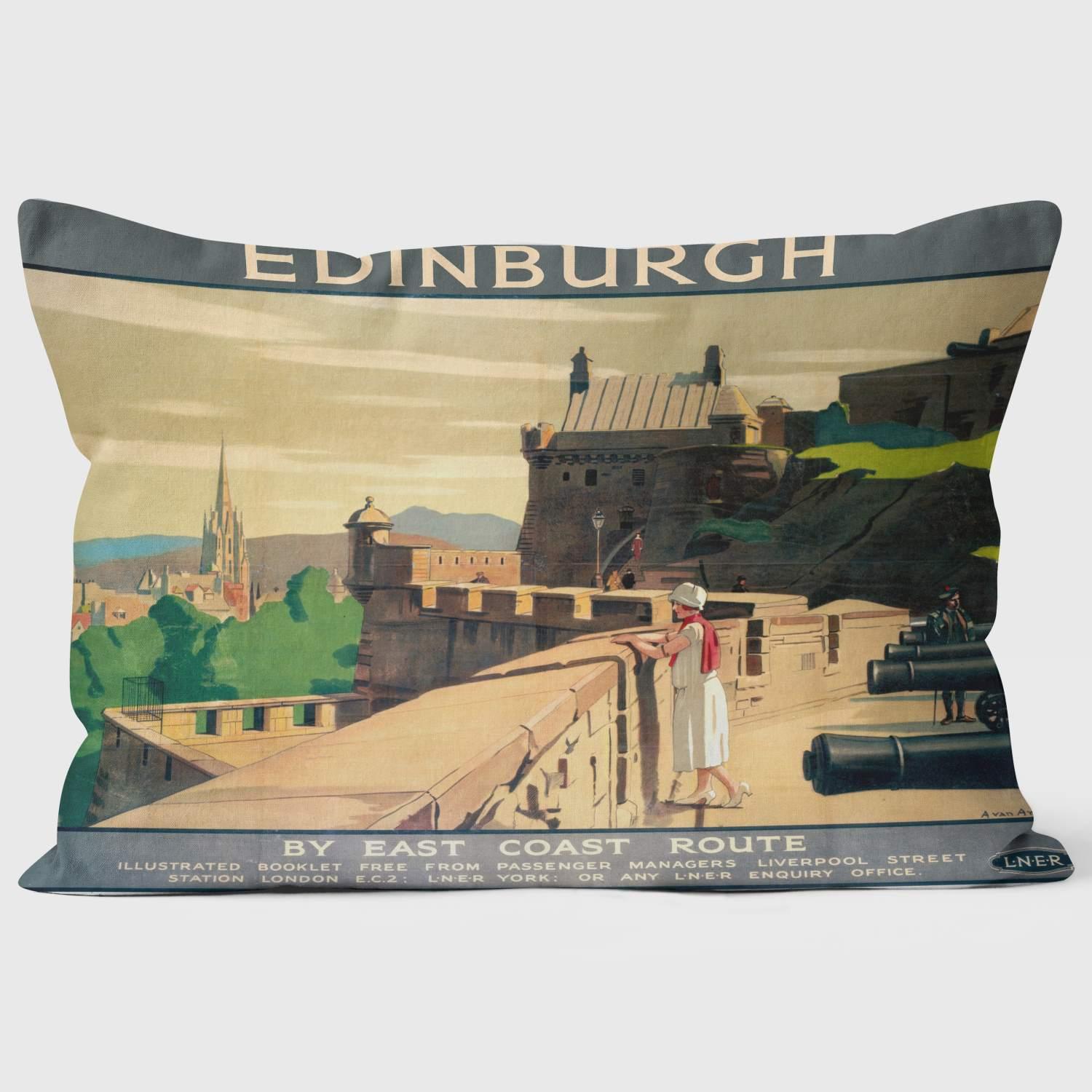 Edinburgh by the East Coast Route LNER 1923-1947 - National Railway Museum Cushion - Handmade Cushions UK - WeLoveCushions