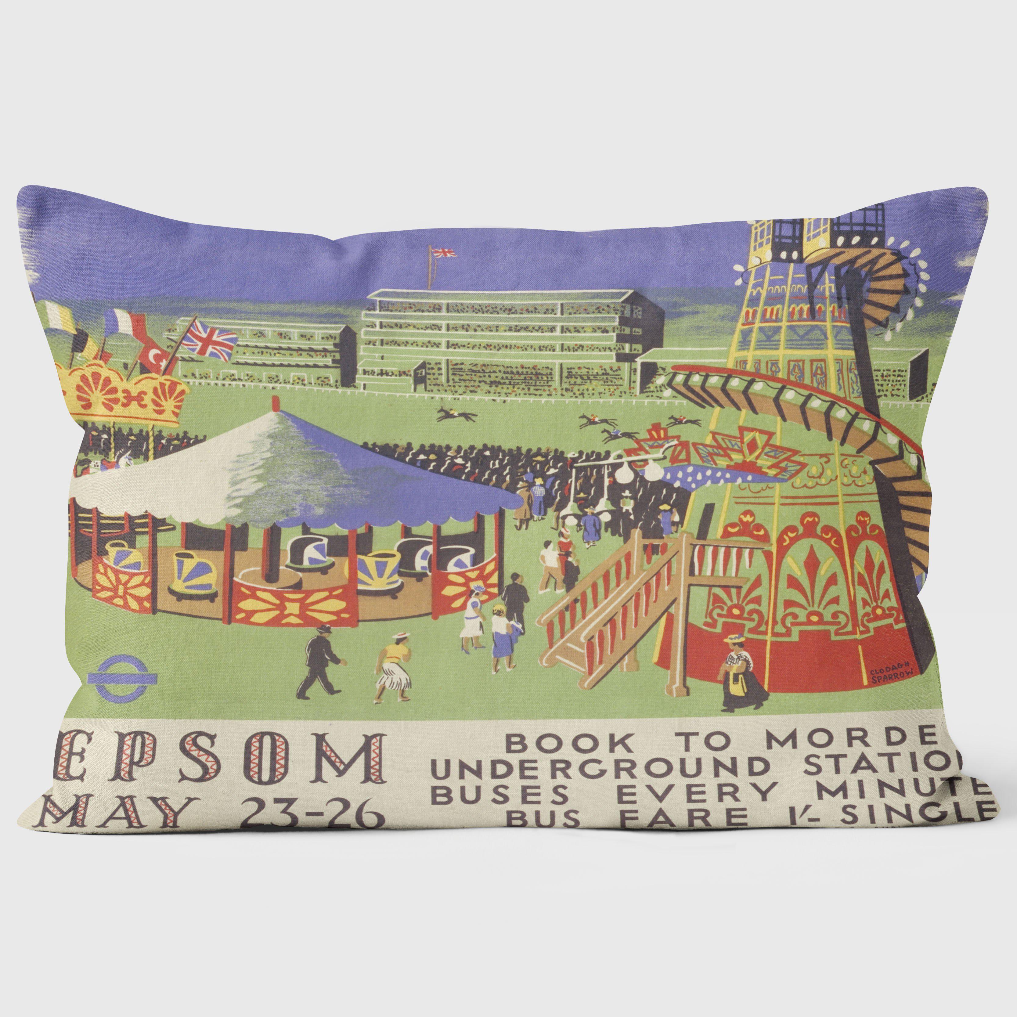 Epsom - London Transport Cushion - Handmade Cushions UK - WeLoveCushions