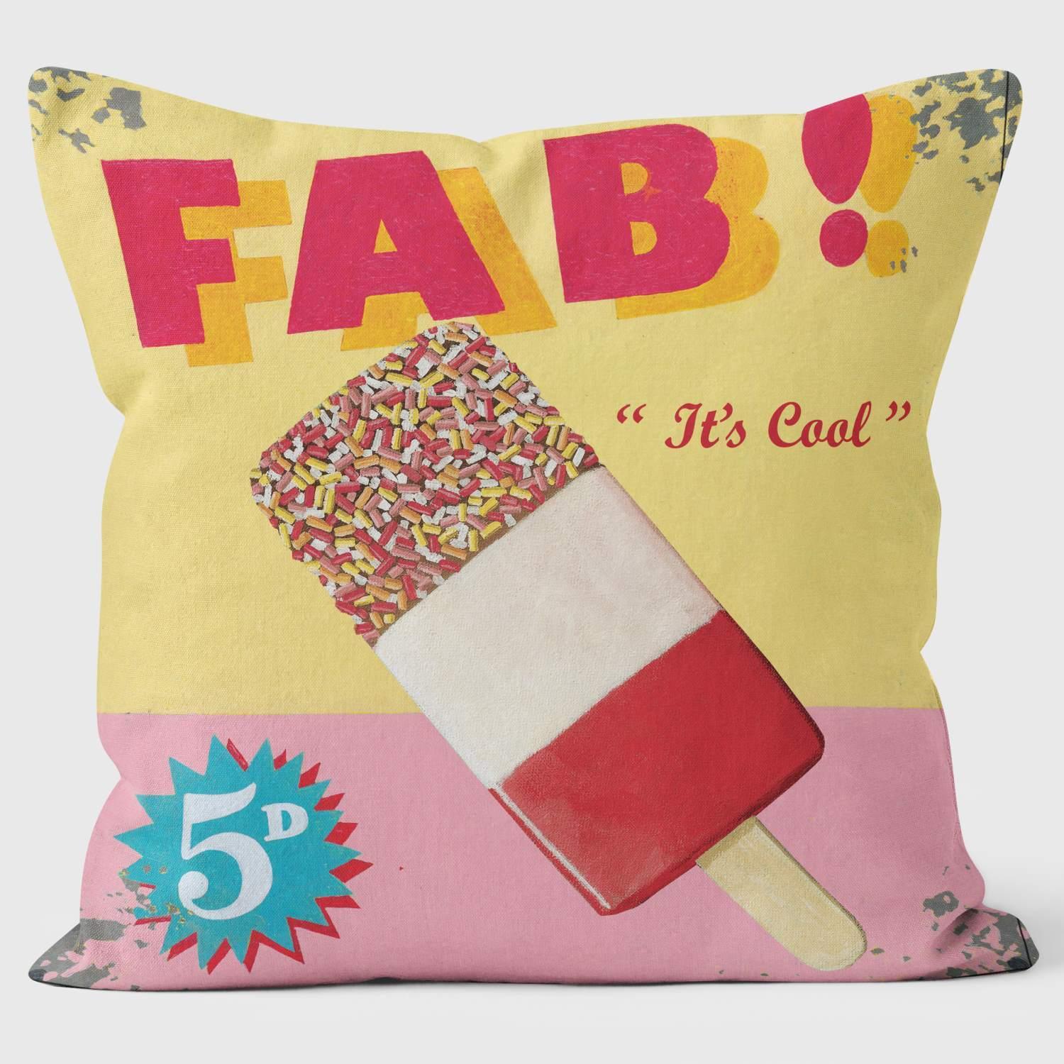 FAB Ice Lolly - Martin Wiscombe - Art Cushion - Handmade Cushions UK - WeLoveCushions