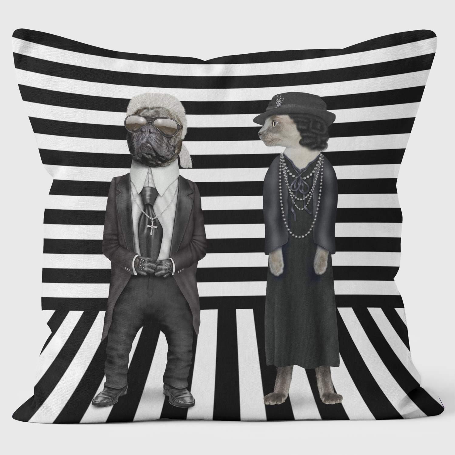 Fashion Paris Couple - Pets Rock Cushion - Handmade Cushions UK - WeLoveCushions
