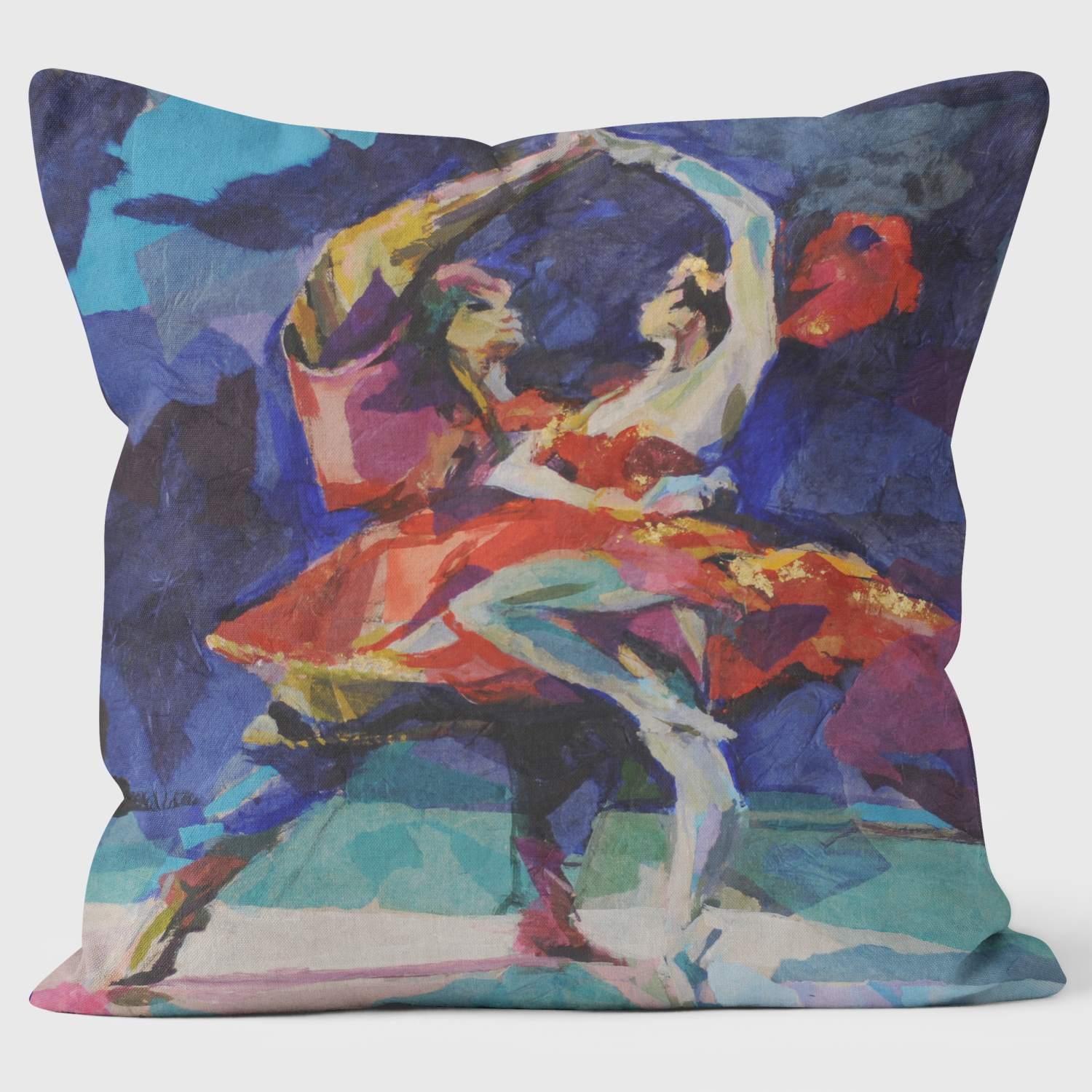 Firebird Pas De Deux Ballet Inspired Cushion - Charlotte Leadbeater - Handmade Cushions UK - WeLoveCushions