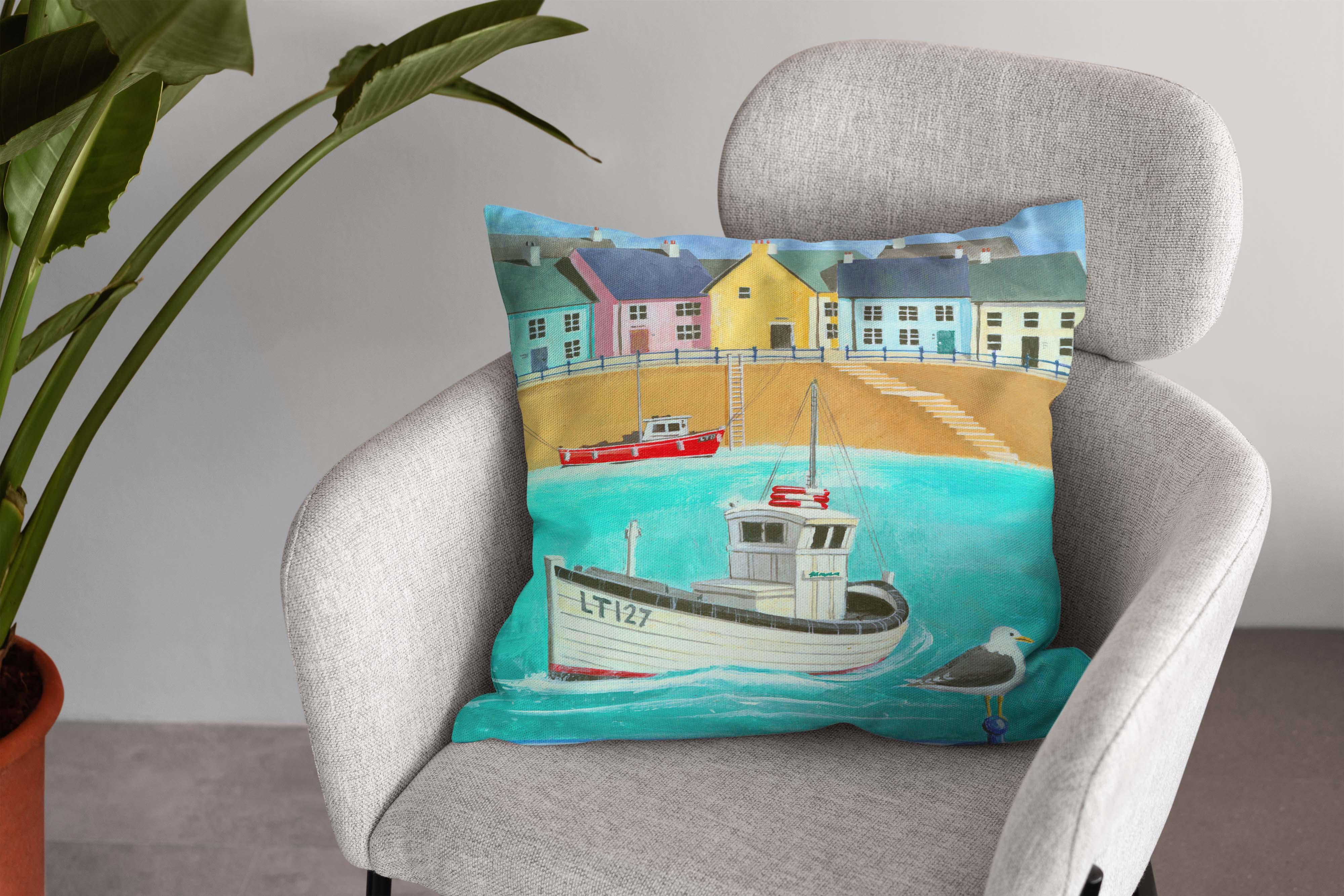 Fishing Boat - Martin Wiscombe - Art Print Cushion