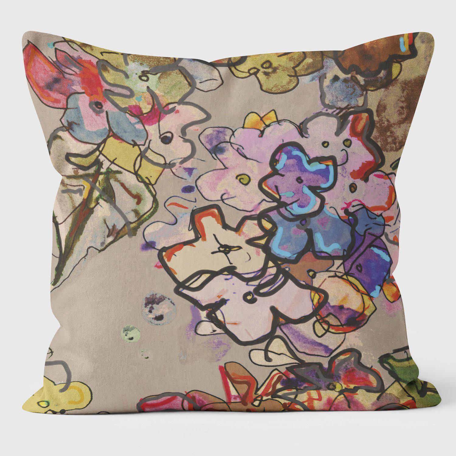 Floral Drama - Sarah Thornton Cushion - Handmade Cushions UK - WeLoveCushions