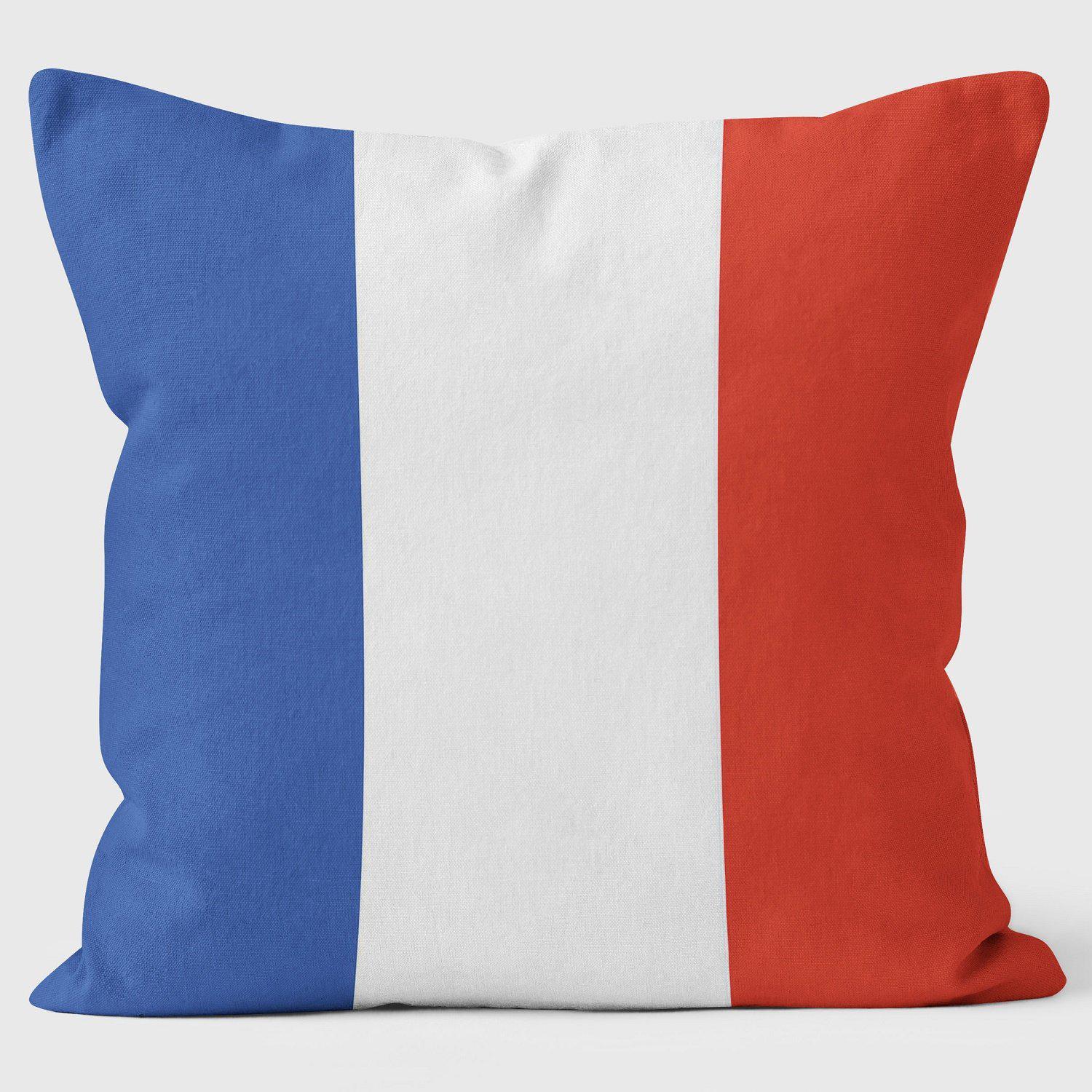 French Flag Drapeau Tricolore - Art Print Cushion - Handmade Cushions UK - WeLoveCushions