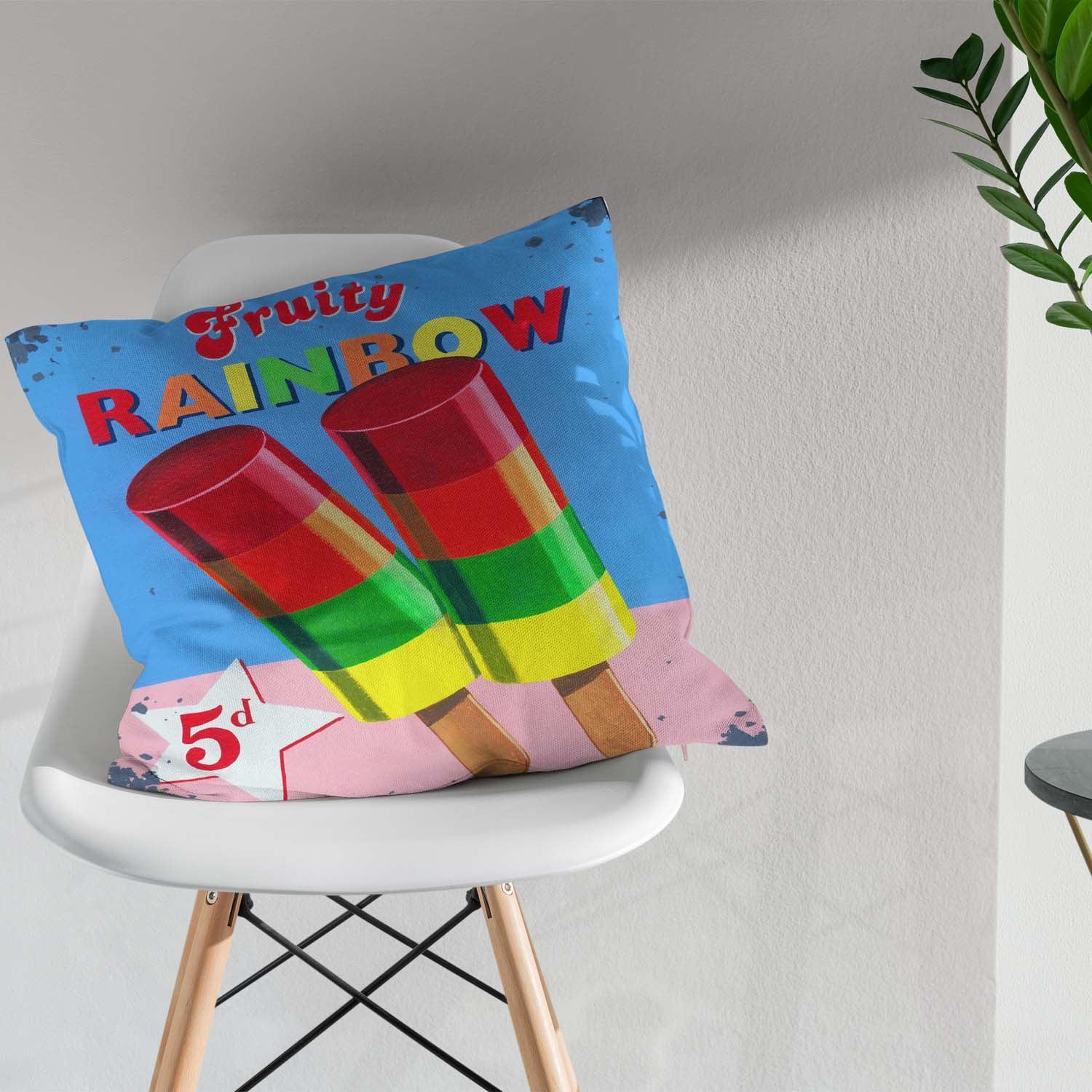Fruity Rainbow - Martin Wiscombe - Art Print Cushion