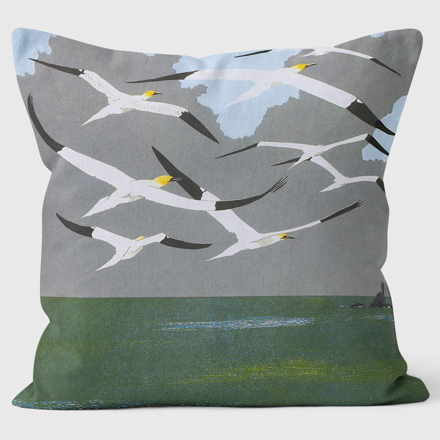 Gannets - Robert Gillmor Cushion - Handmade Cushions UK - WeLoveCushions