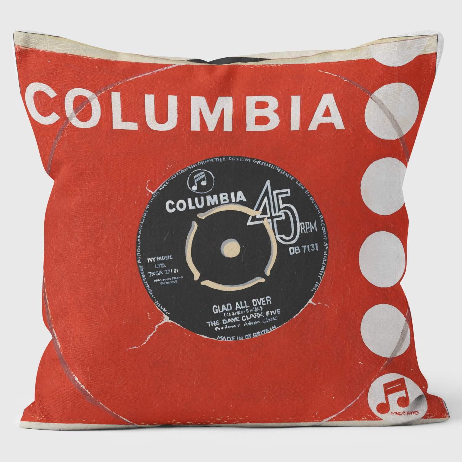 Glad All Over Columbia - Martin Wiscombe - Classic Singles Cushion - Handmade Cushions UK - WeLoveCushions