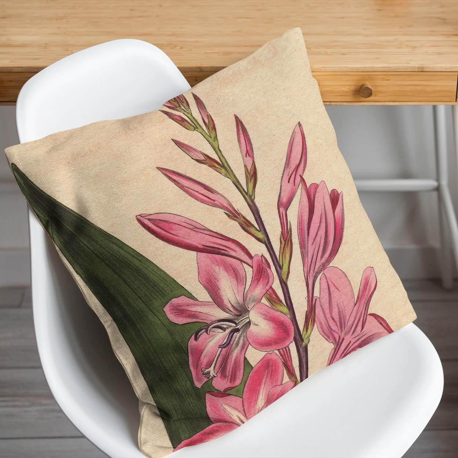 Gladiolus - Botanical Cushion - Handmade Cushions UK - WeLoveCushions