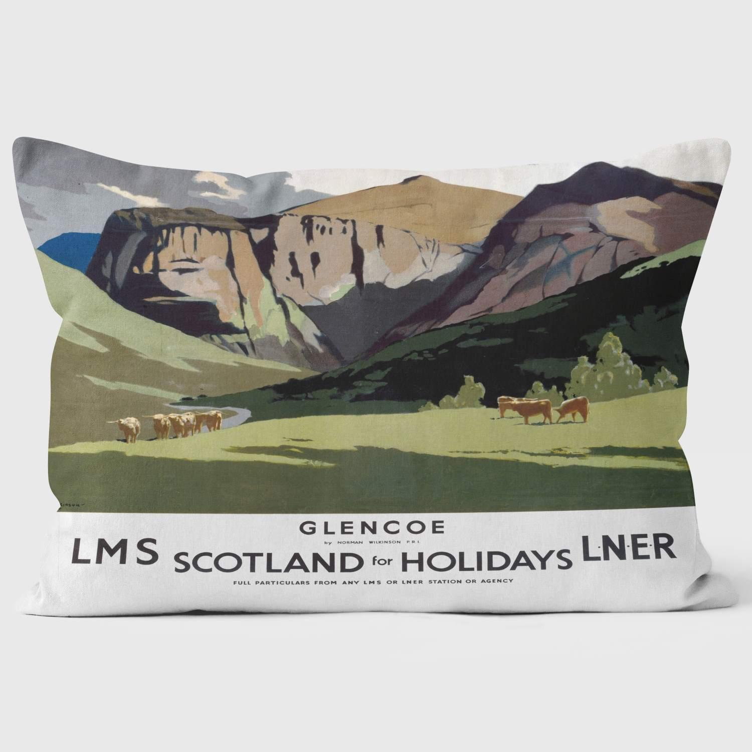 Glencoe LMS-LNER 1923 -1947 - National Railway Museum Cushion - Handmade Cushions UK - WeLoveCushions