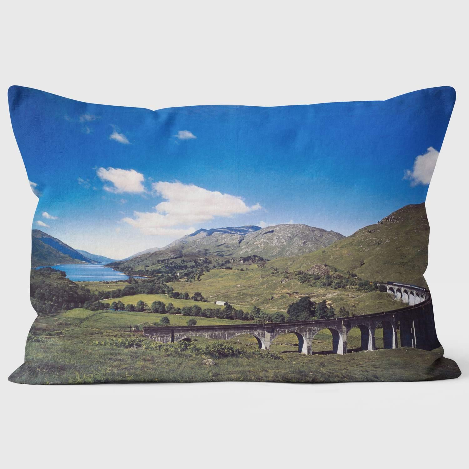 Glenfinnan Viaduct - National Railway Museum Cushion - Handmade Cushions UK - WeLoveCushions