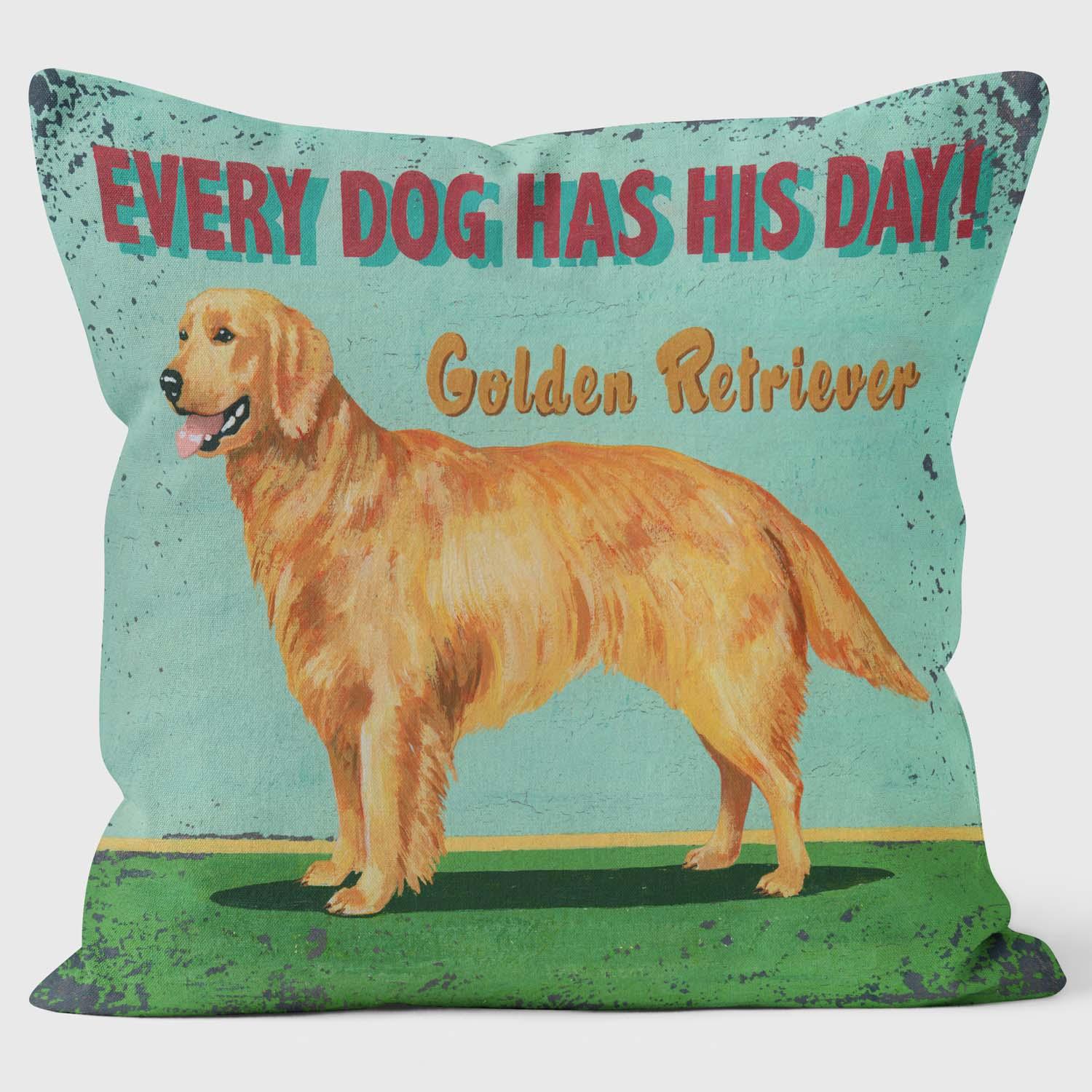 Golden Retriver - Martin Wiscombe Cushion - Handmade Cushions UK - WeLoveCushions
