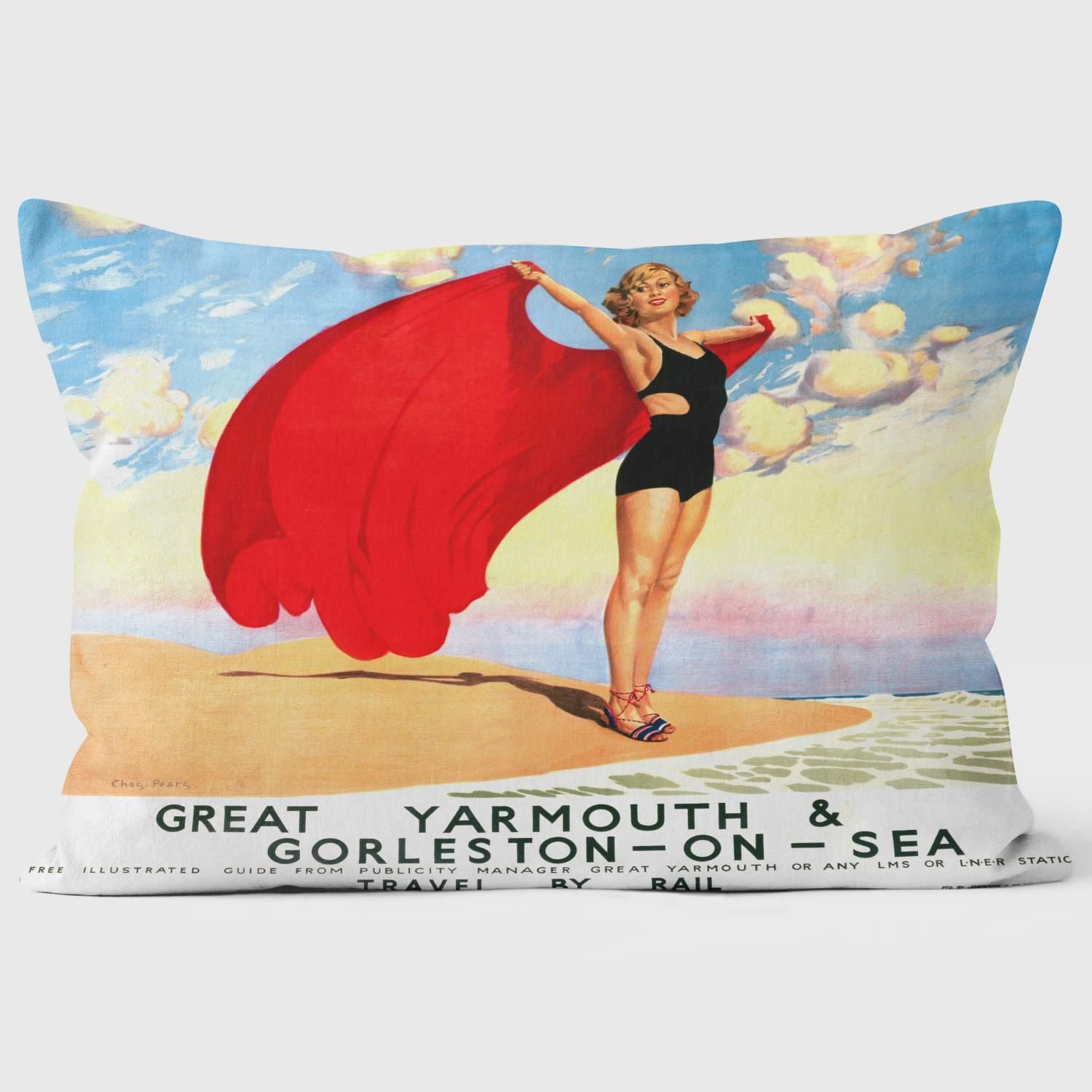Great Yarmouth & Gorleston-On-Sea LMS and LNER 1923 -1947- National Railway Museum Cushion - Handmade Cushions UK - WeLoveCushions