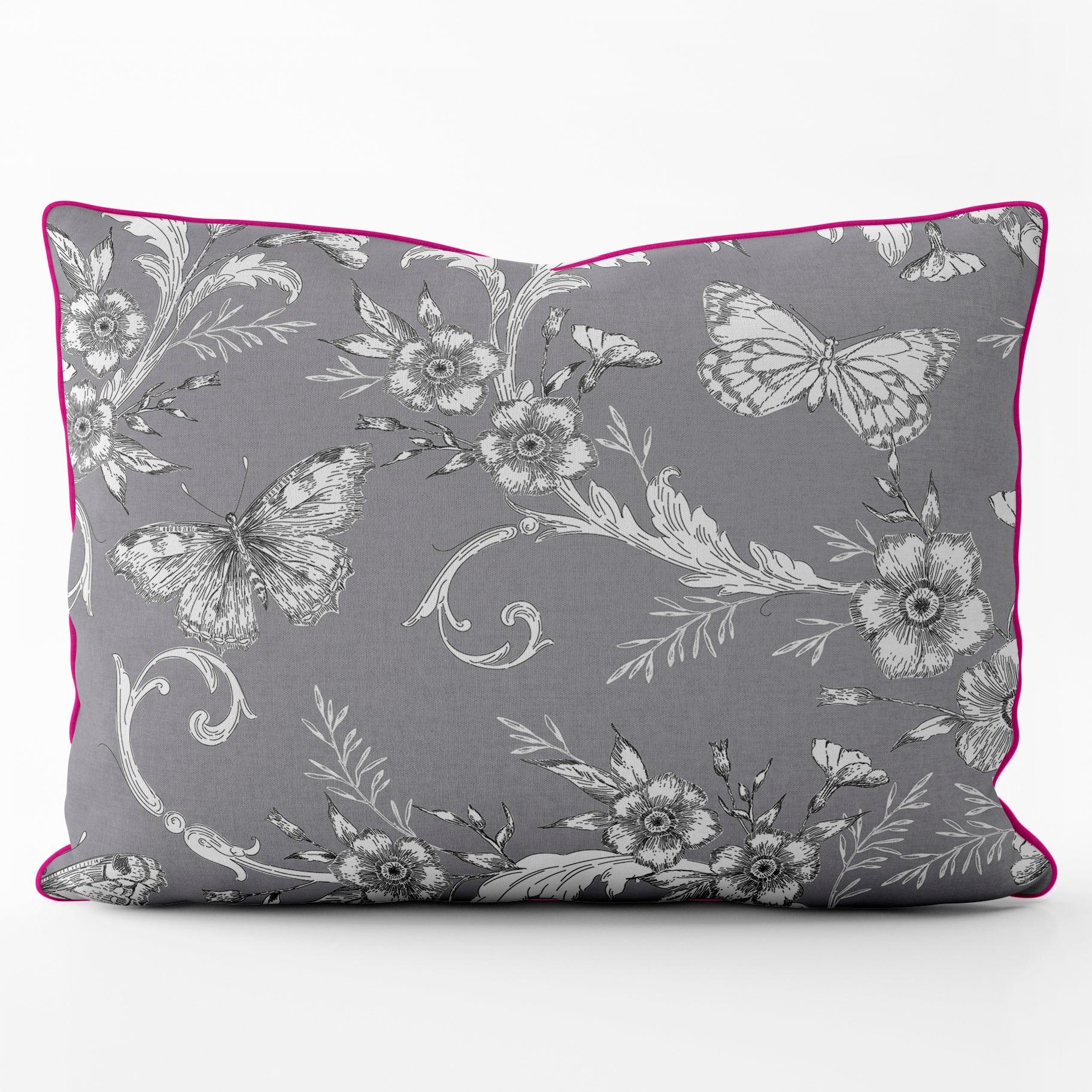 Trailing Butterfly Grey Landscape - House Of Turnowsky Cushion