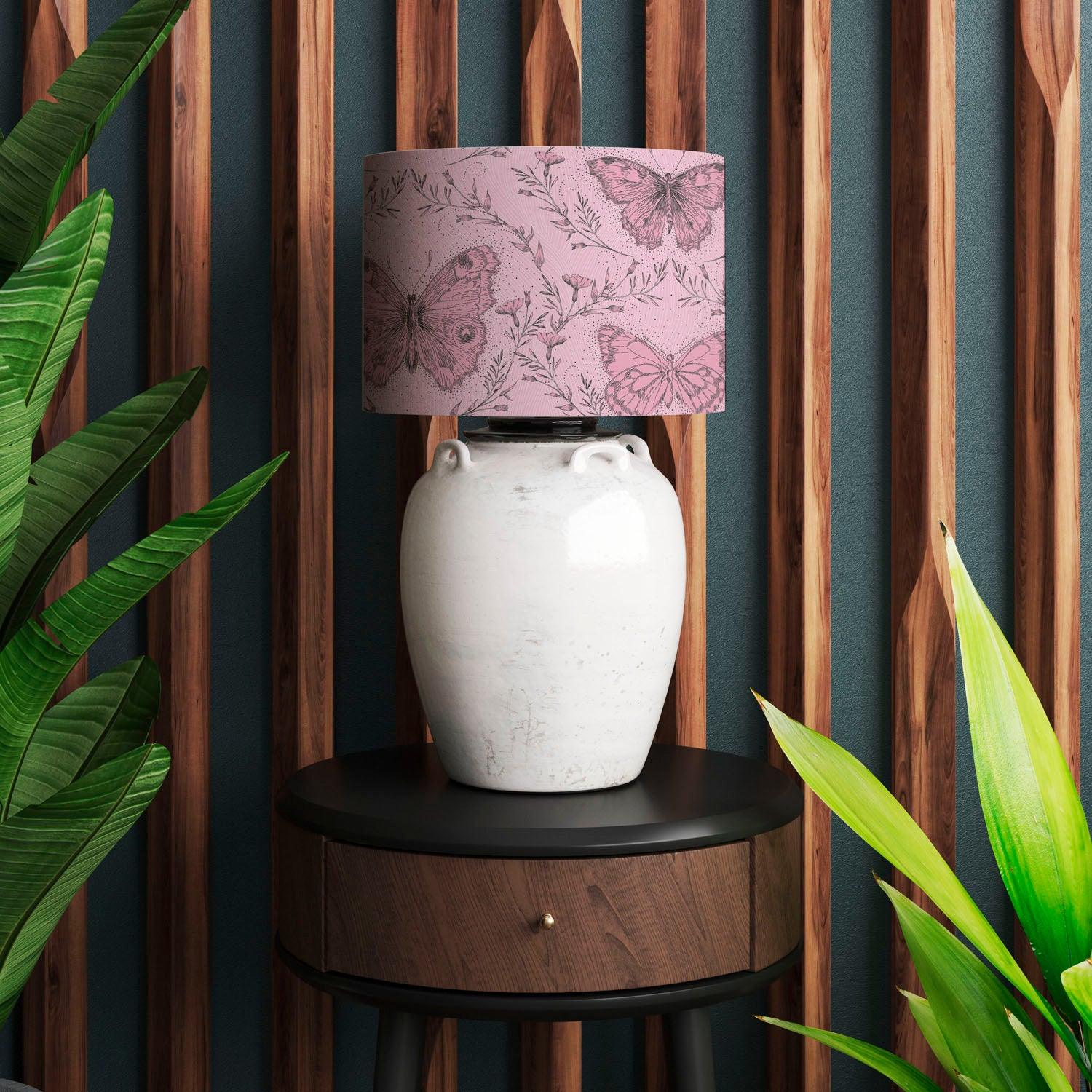 Butterfly & Ivy Deep Pink - House Of Turnowsky Lampshade