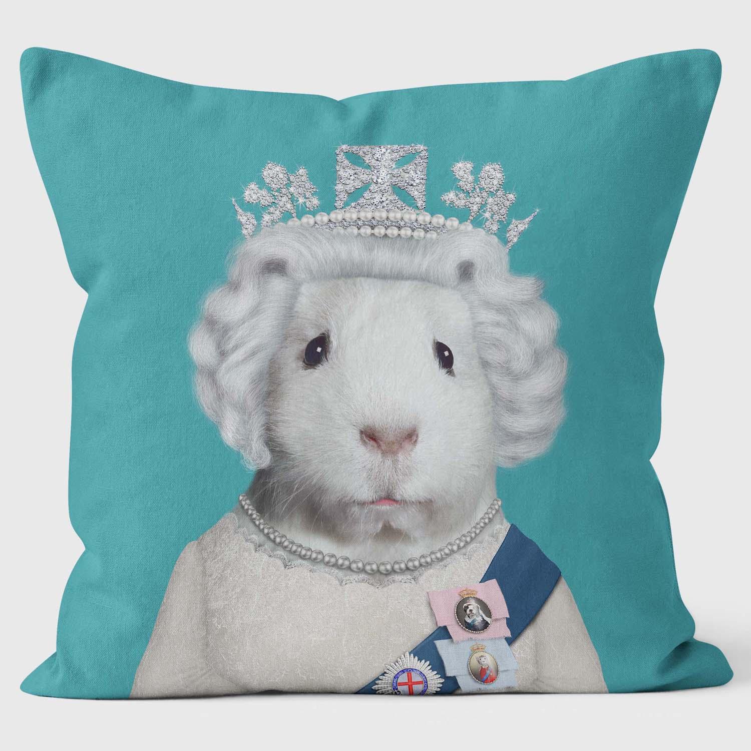 HRH (on Plain Teal) - Pets Rock Cushion - Handmade Cushions UK - WeLoveCushions