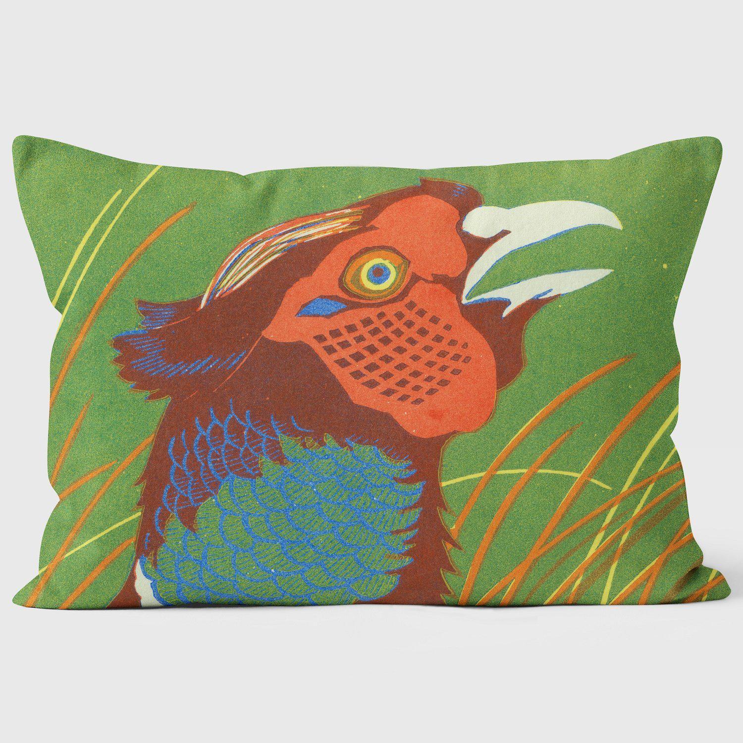 Head of a Pheasant - Robert Gillmor Cushion - Handmade Cushions UK - WeLoveCushions