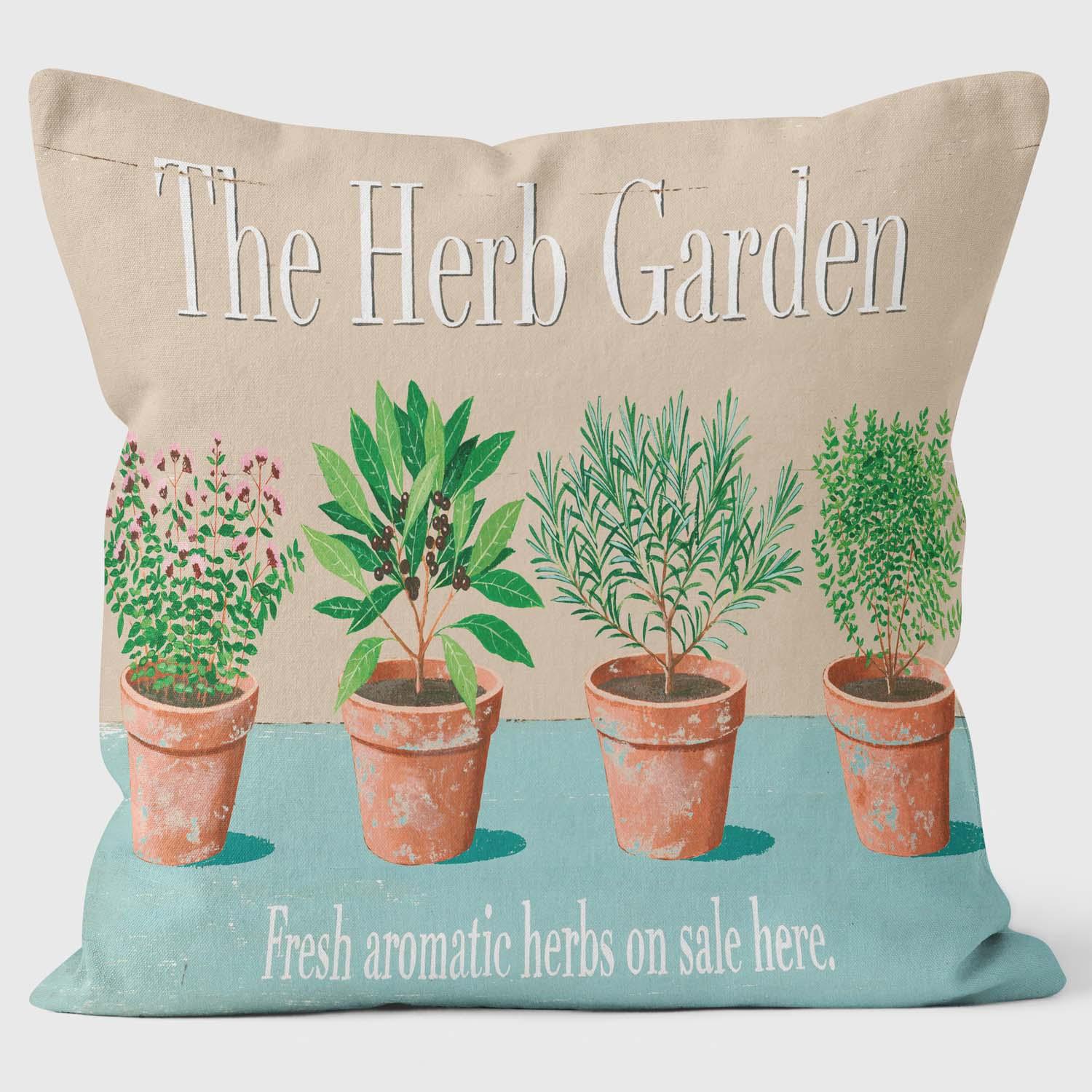 Herb Garden - Martin Wiscombe - Art Print Cushion - Handmade Cushions UK - WeLoveCushions
