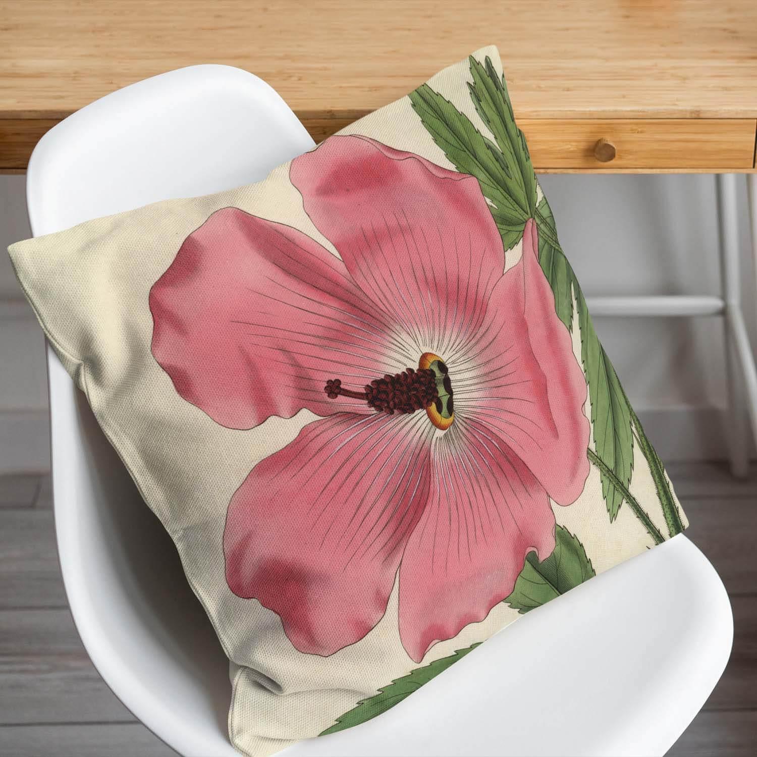 Hibiscus - Botanical Cushion - Handmade Cushions UK - WeLoveCushions