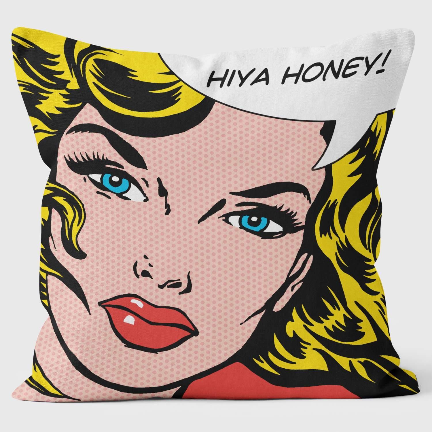Hiya Honey - Youngerman Art Cushions - Handmade Cushions UK - WeLoveCushions