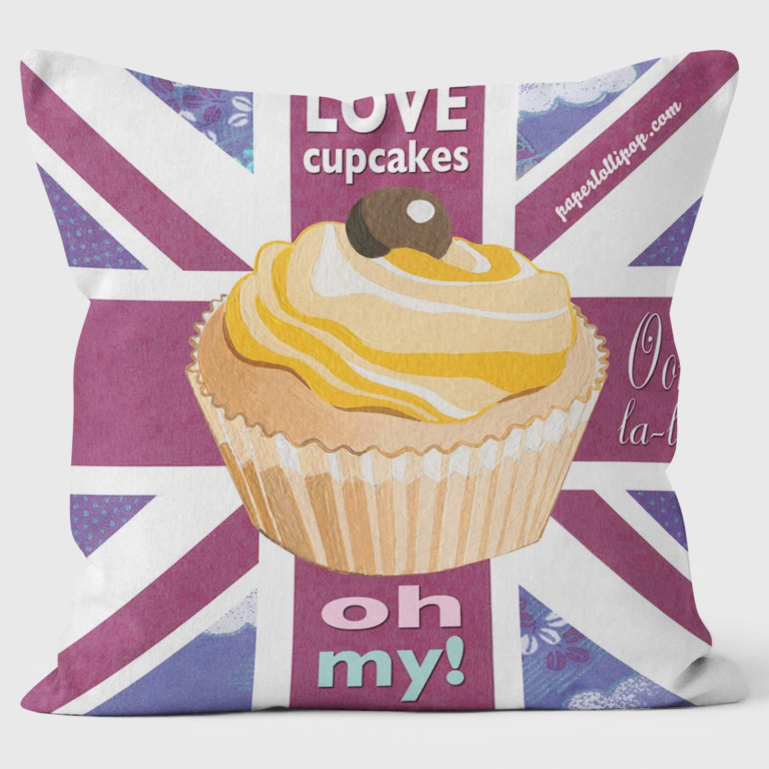 I Love Cupcakes - Paperlollipop Cushion - Handmade Cushions UK - WeLoveCushions