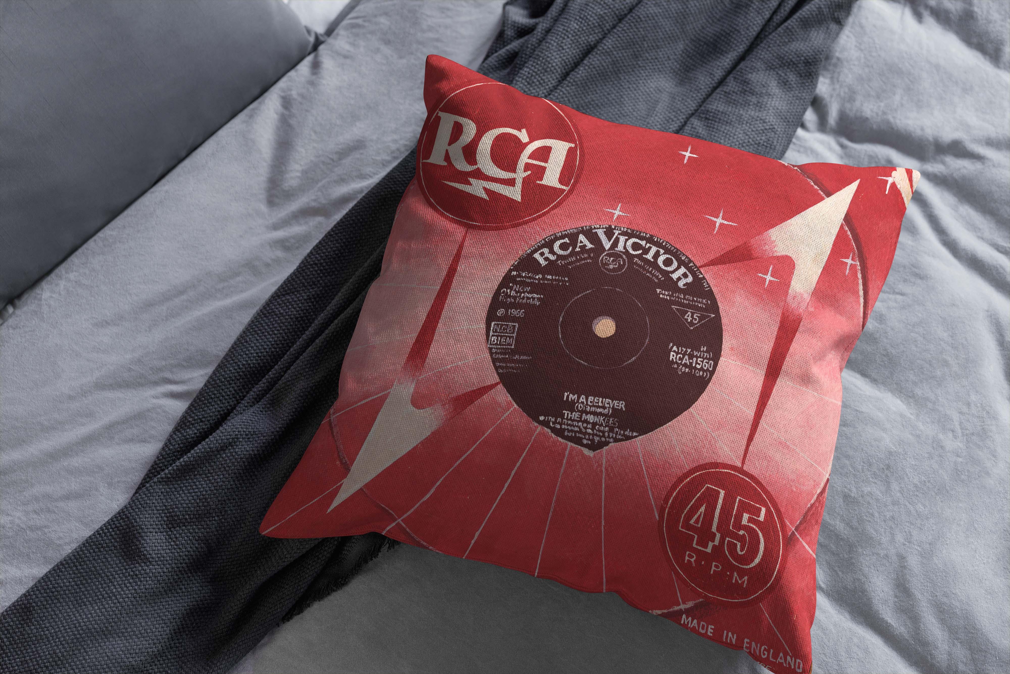 I'm A Believer RCA Cushion 45rpm - Martin Wiscombe - Classic Vinyl Cushion