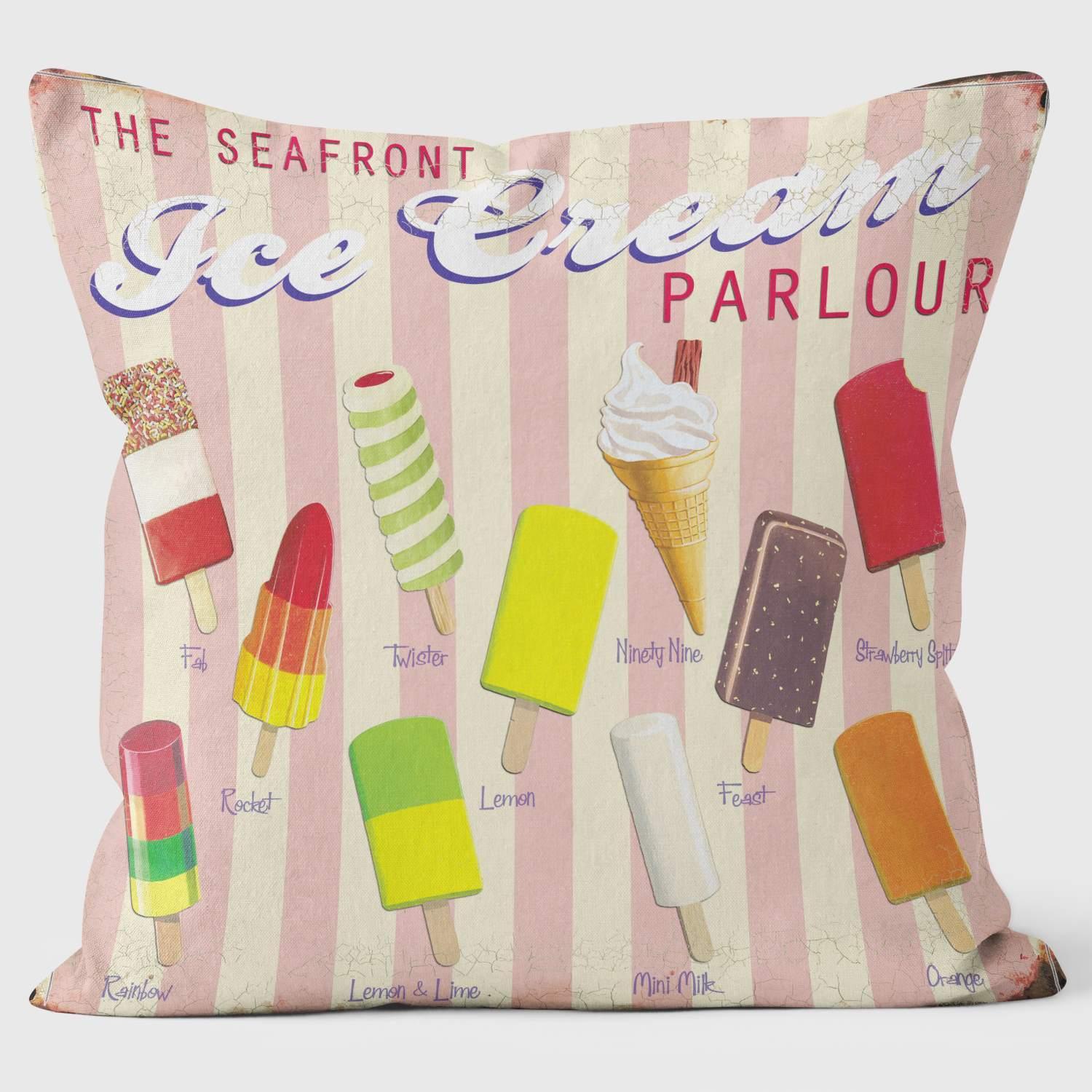 Ice Cream Parlour - Martin Wiscombe - Art Print Cushion - Handmade Cushions UK - WeLoveCushions