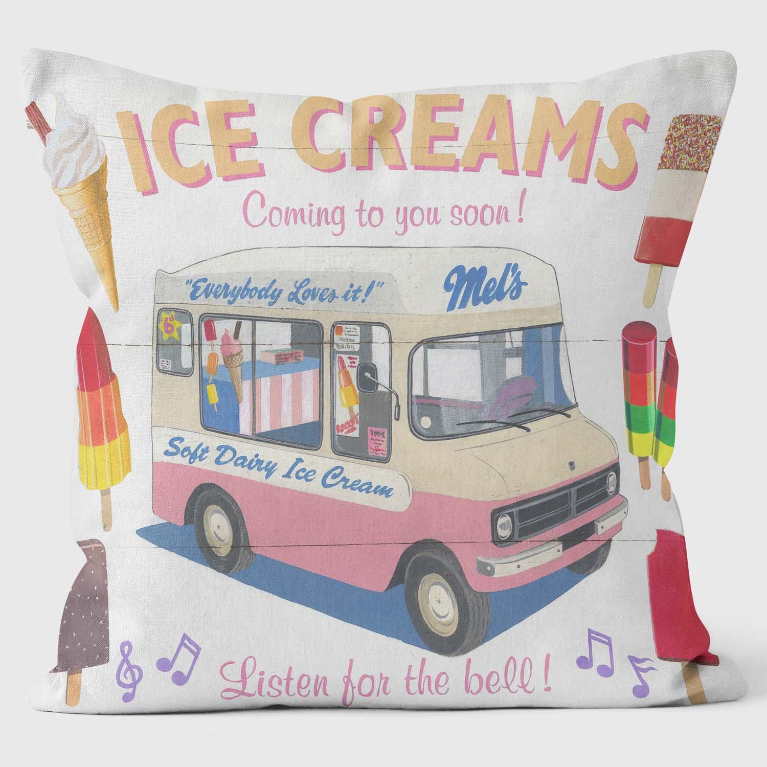 Ice Creams Van - Martin Wiscombe Cushion - Handmade Cushions UK - WeLoveCushions