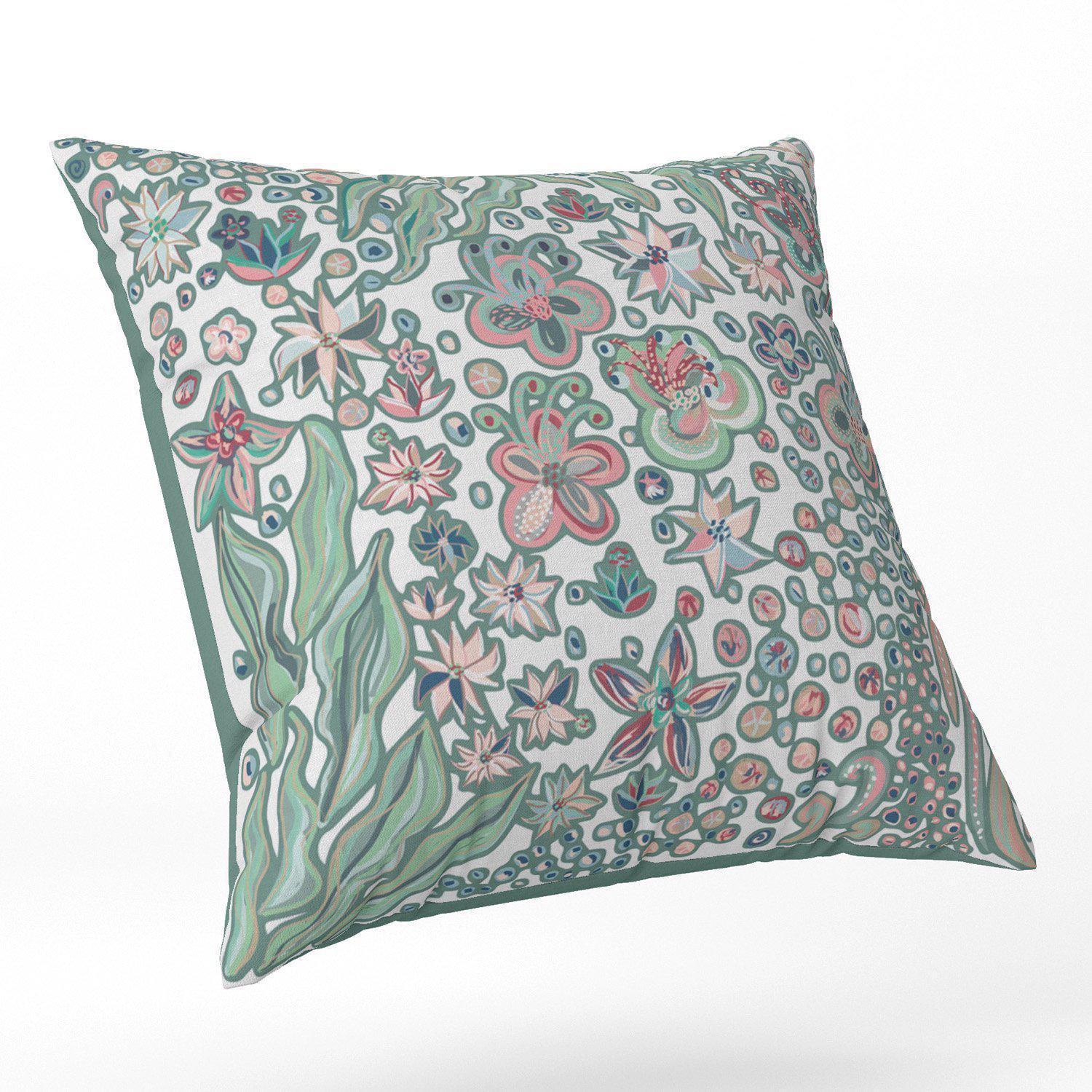 Indian Dreams (White) - Funky Art Cushion - Bellissima - House Of Turnowsky Pillows - Handmade Cushions UK - WeLoveCushions