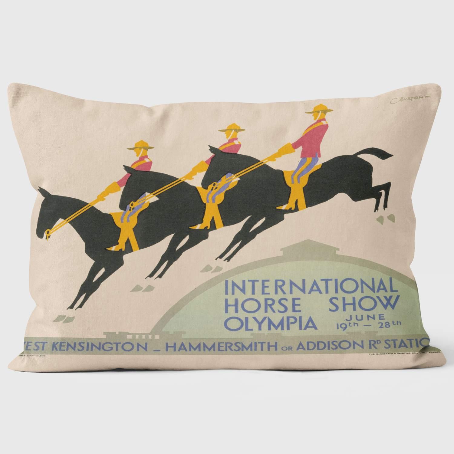 International Horse Show Olympia - London Transport Cushion - Handmade Cushions UK - WeLoveCushions
