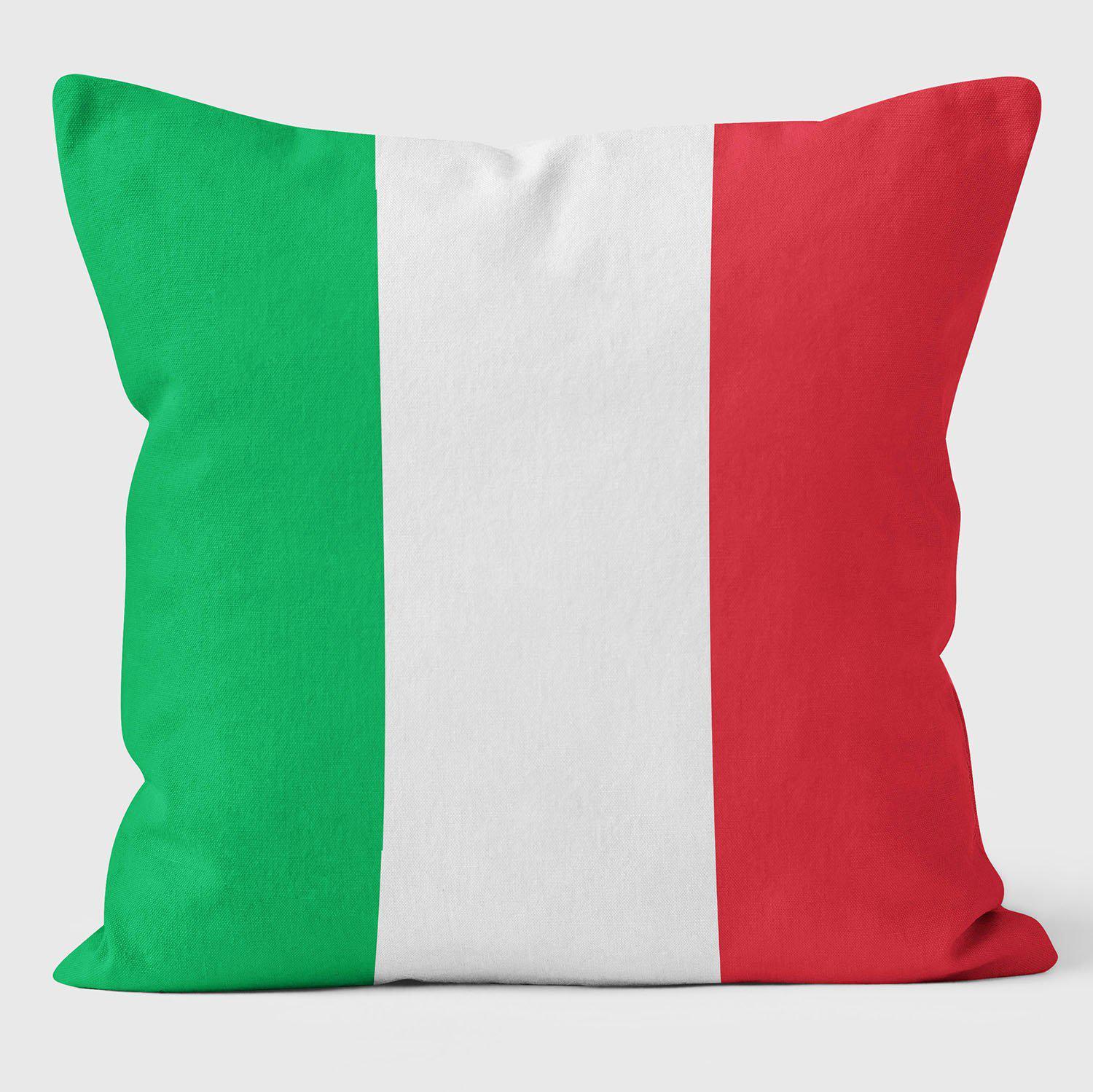 Italian Flag - Bandiera Tricolore Pillow - Art Print cushion - Handmade Cushions UK - WeLoveCushions