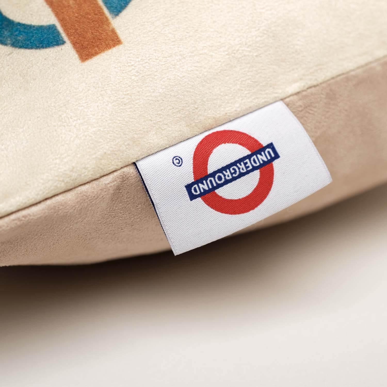 It's Warmer Below - London Transport Cushion - Handmade Cushions UK - WeLoveCushions