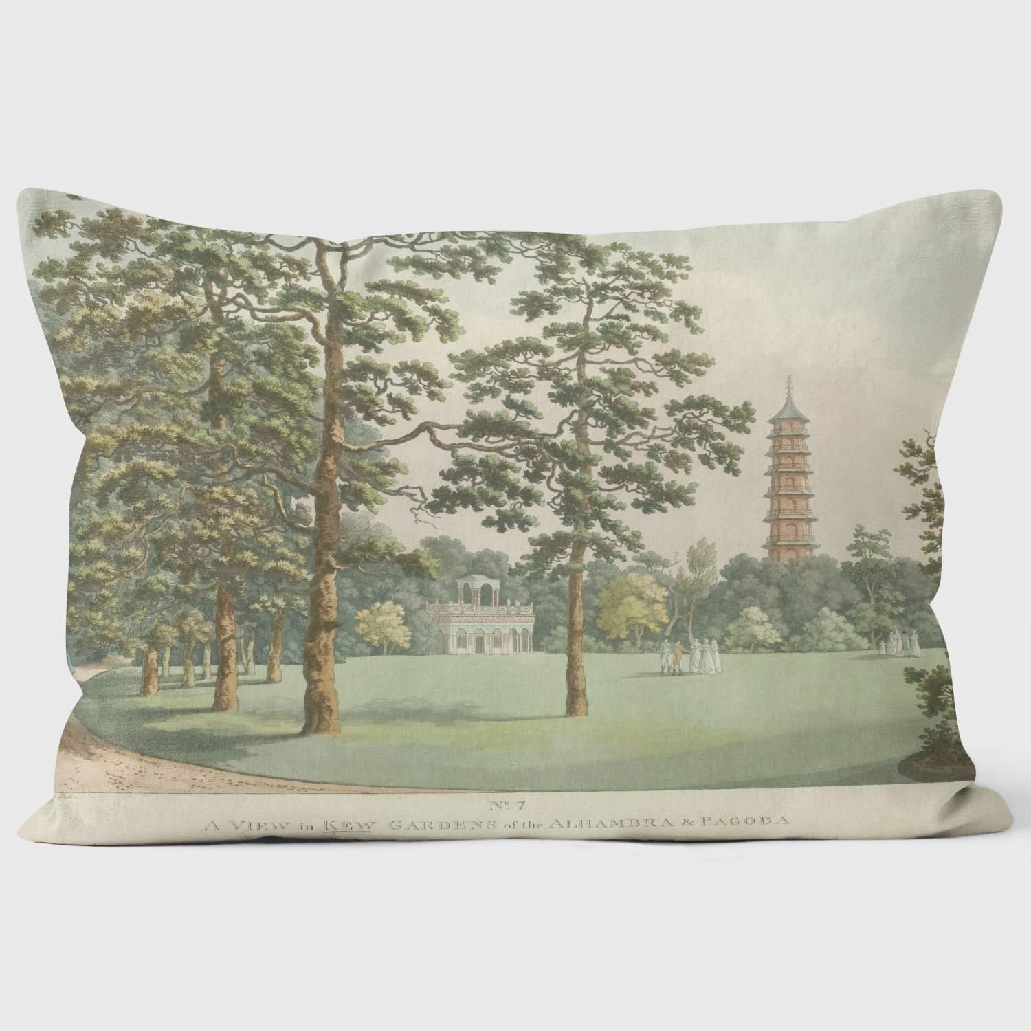 Kew Albambra Pagoda - British Library Cushions - Handmade Cushions UK - WeLoveCushions