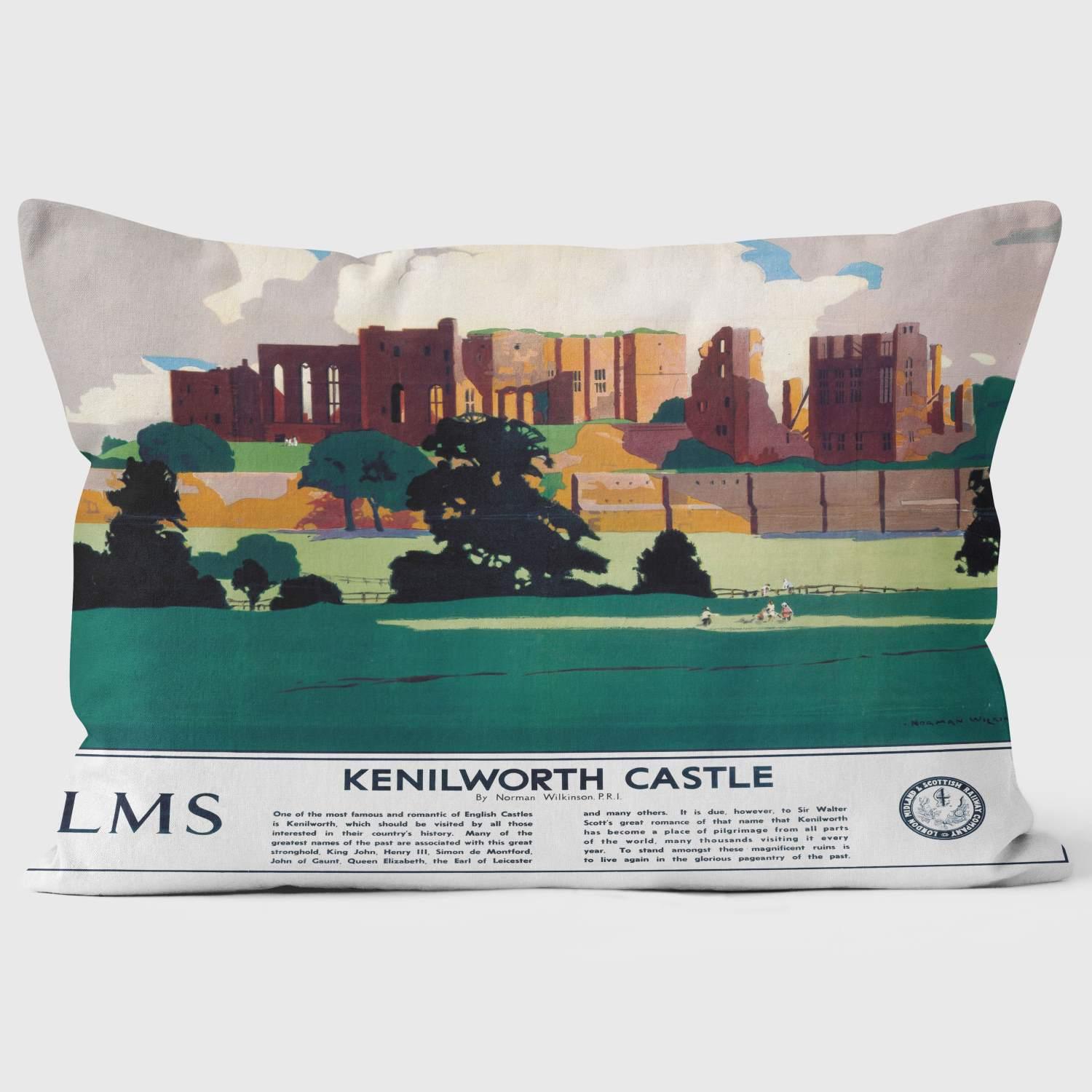LMS Kenilworth Castle - National Railway Museum Cushion - Handmade Cushions UK - WeLoveCushions