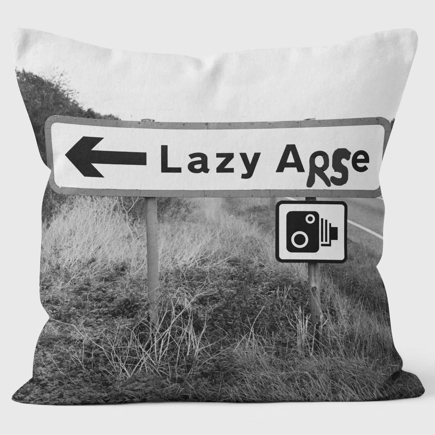 Lazy Arse - Lesser Spotted Britain Cushion - Handmade Cushions UK - WeLoveCushions