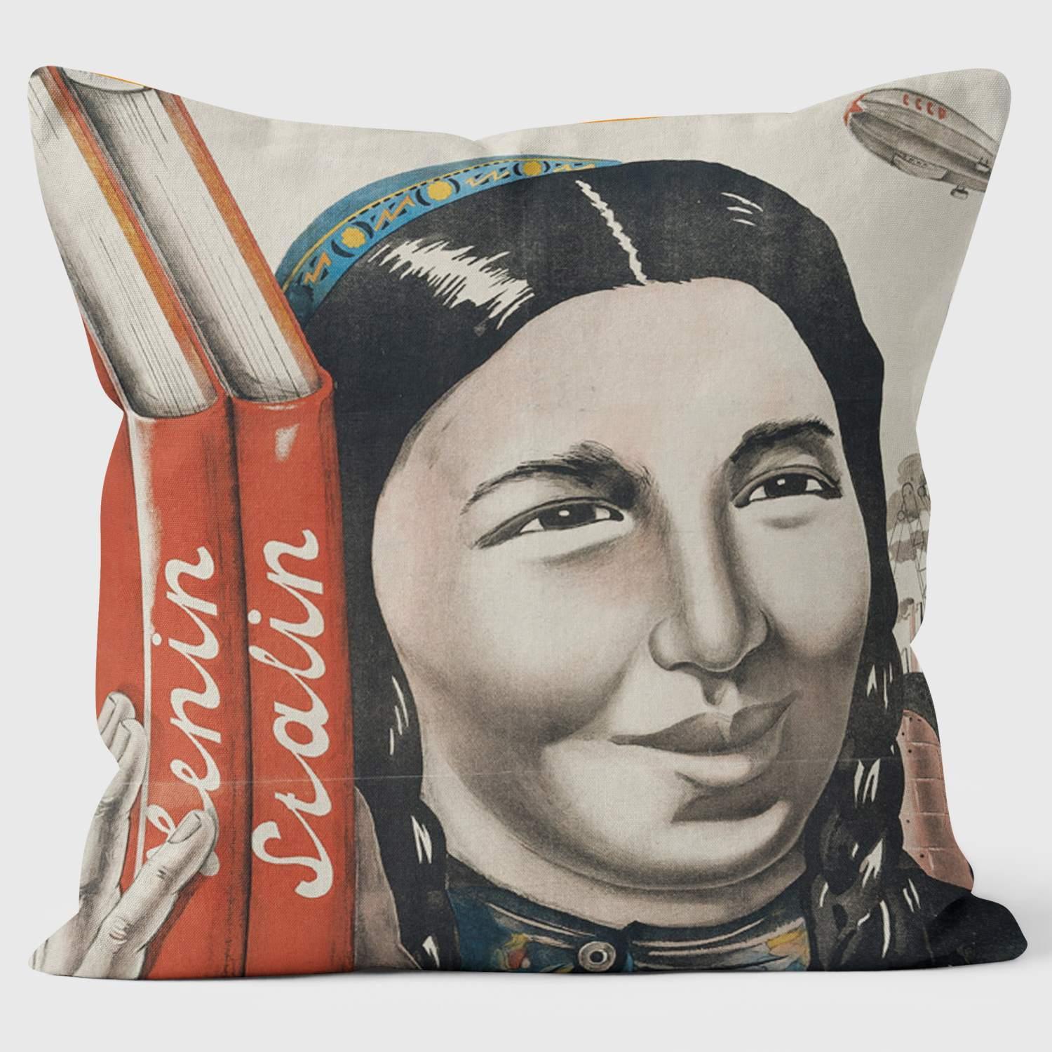 Lenin ,Stalin by M.Glik 1934 - Tate - The Russian Revolution Cushion - Handmade Cushions UK - WeLoveCushions
