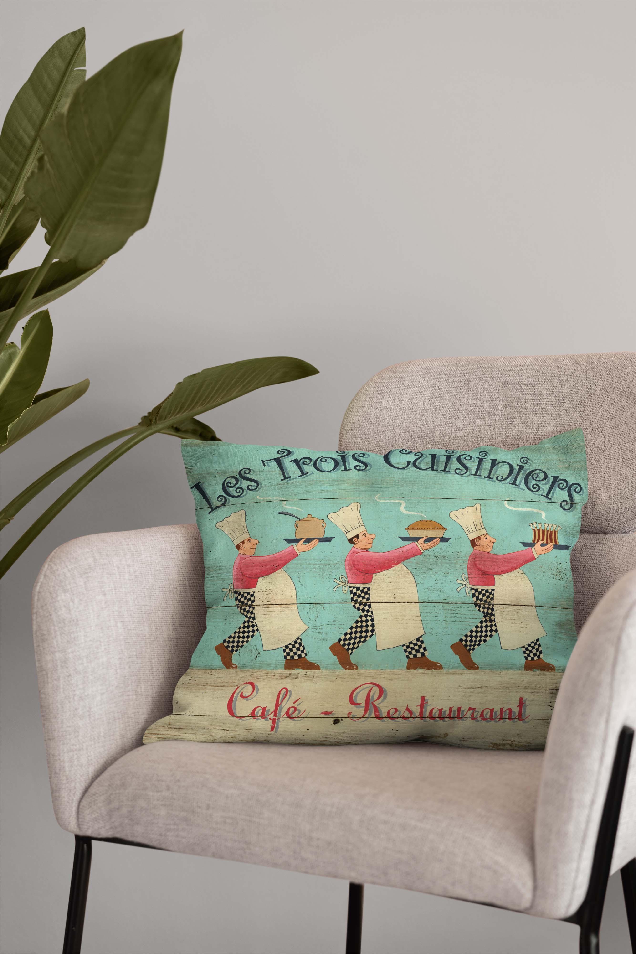 Les Trois Cuisiniers - Martin Wiscombe Cushion