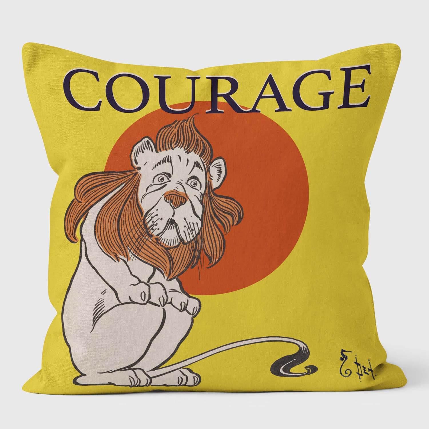 Lion Courage - The Wizard of Oz Cushion - Handmade Cushions UK - WeLoveCushions