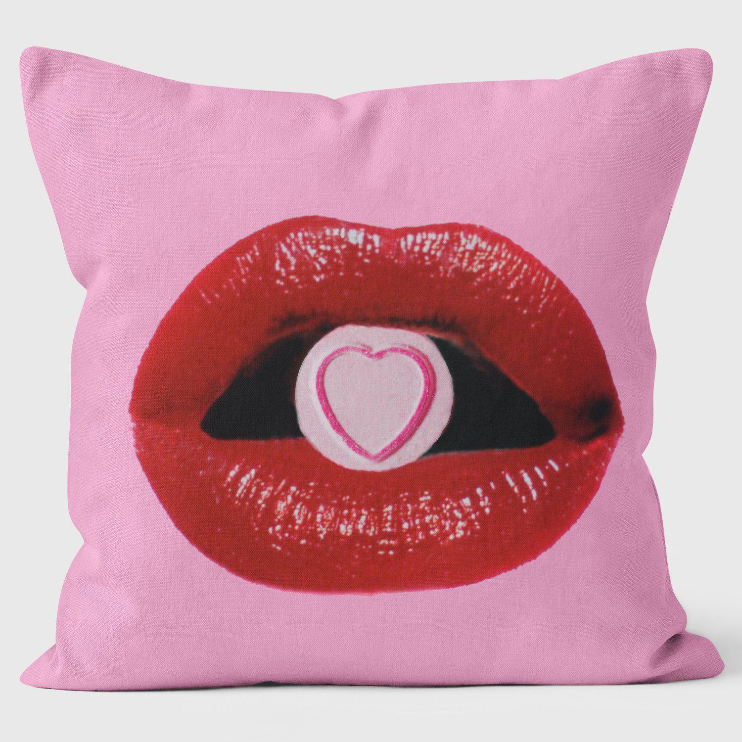 Lips - Ella Lancaster Cushion - Handmade Cushions UK - WeLoveCushions